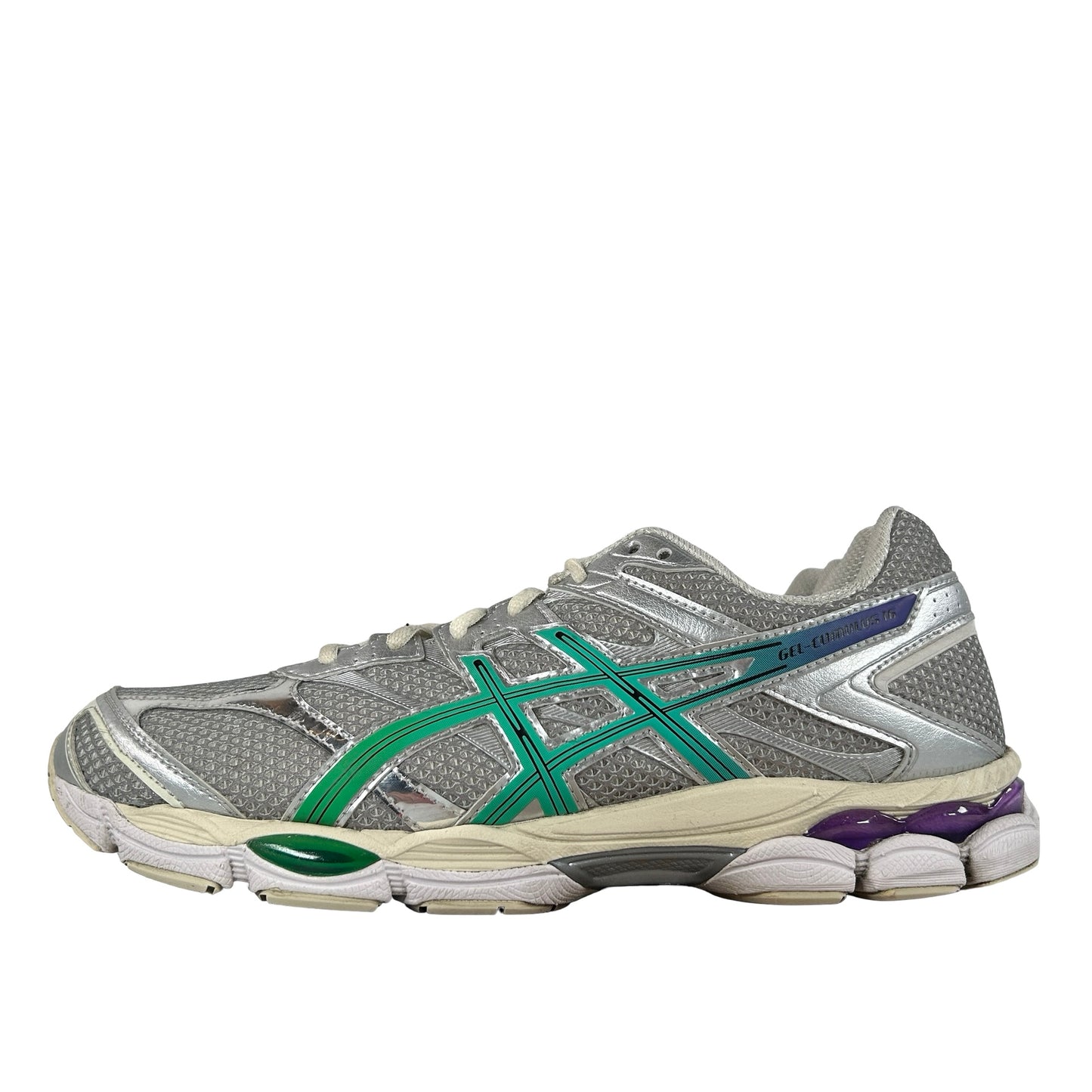 1203A990 100 ASICS Gel-Cumulus 16 Tomo Summit Exclusive Cream Malachite Green [USED] - 11 M (Used)