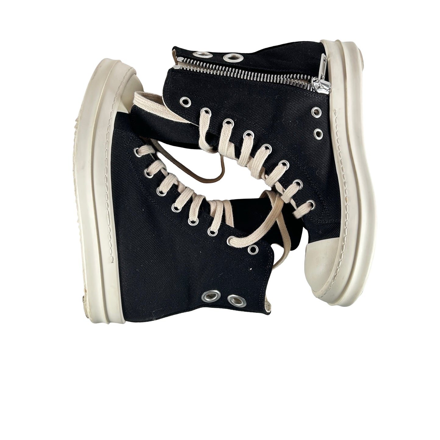 DU01C6800 DQES1 911 Rick Owens DRKSHDW High Top Black Milk [USED] - EU 35 (Used)