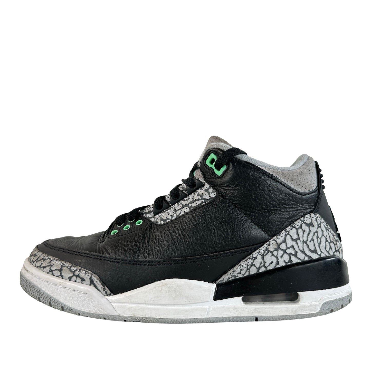 CT8532 031 Jordan 3 Retro Green Glow [USED] - 7 M (Used) (No Box)