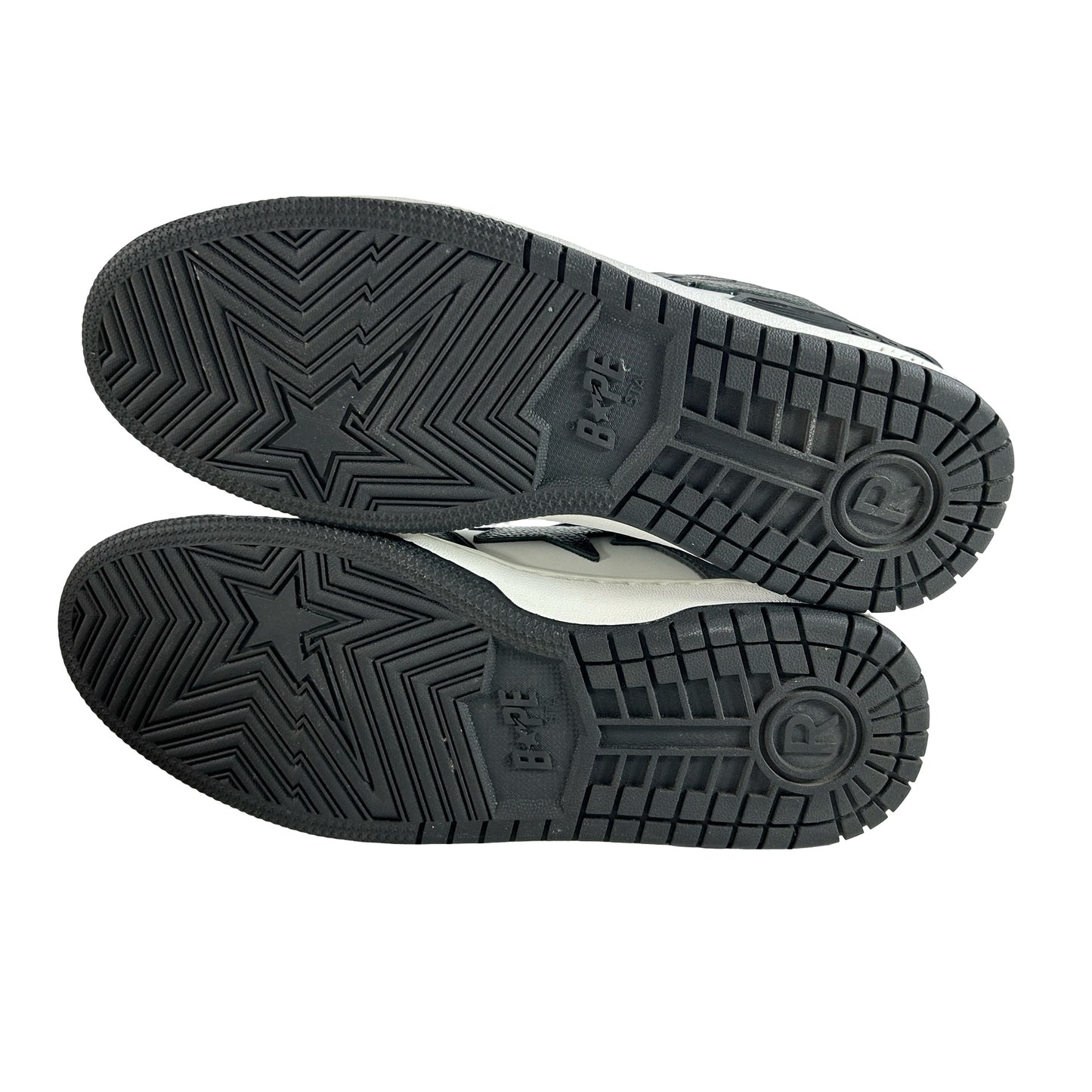 1J80191059 A Bathing Ape Sk8 Sta #5 Black White Grey [USED] - 9.5 M (Used)