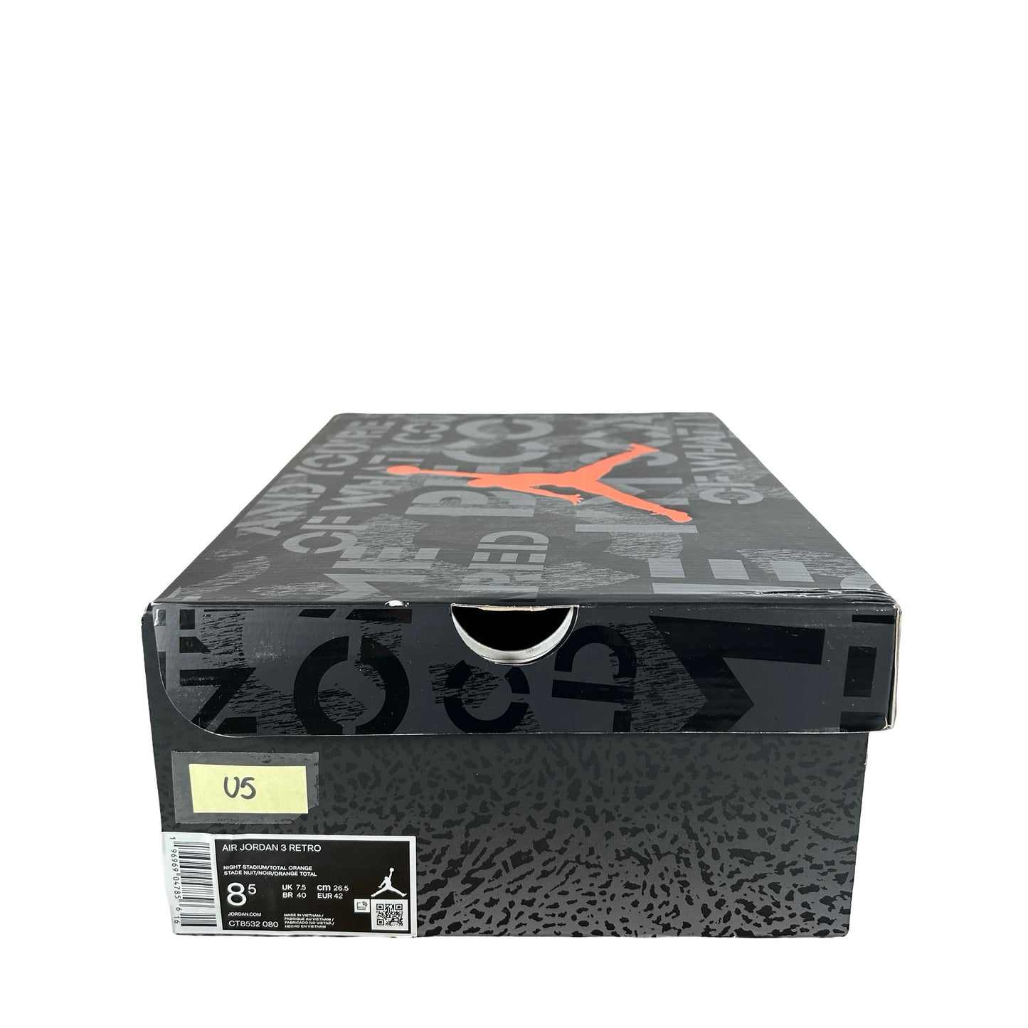 CT8532 080 Jordan 3 Retro Fear Pack (2023) [USED] - 8.5 M (Used5)