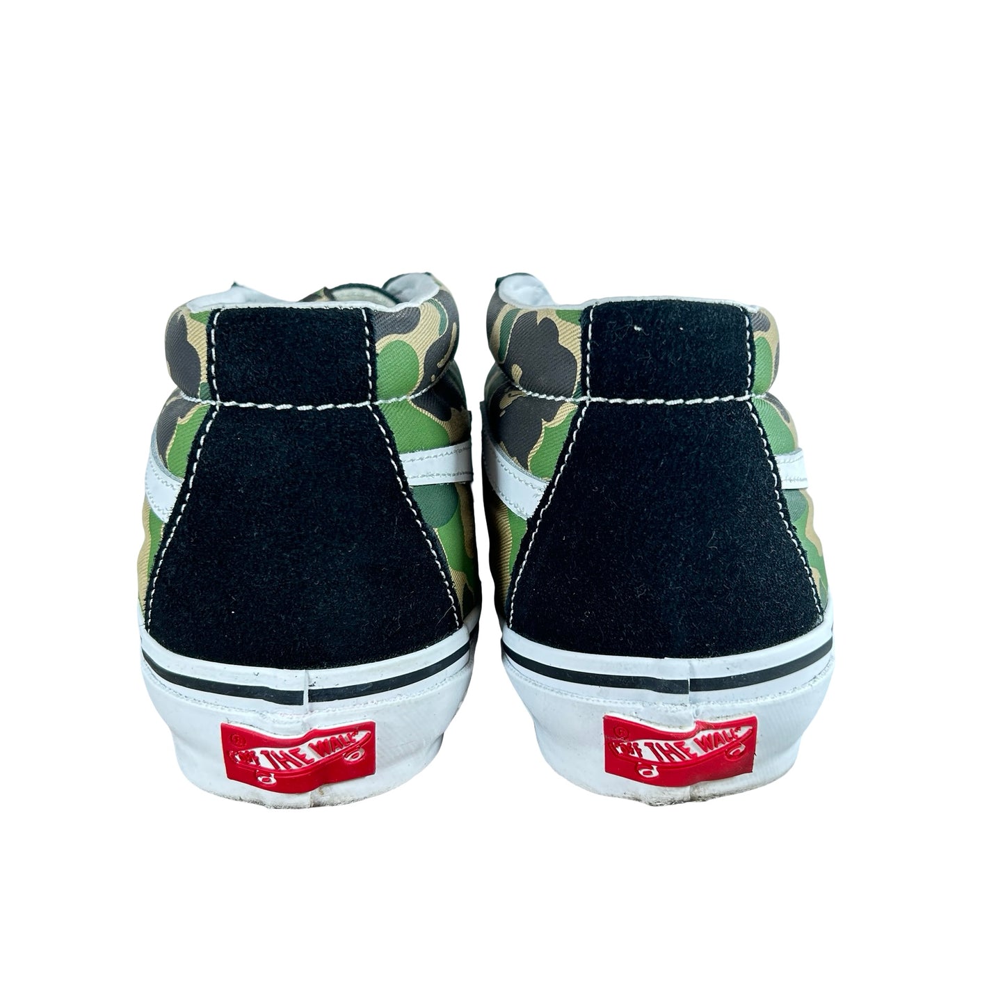 VN000MZGCX3 Vans LX Sk8-Mid Bape ABC Camo Black Green [USED] - 9 M (Used)