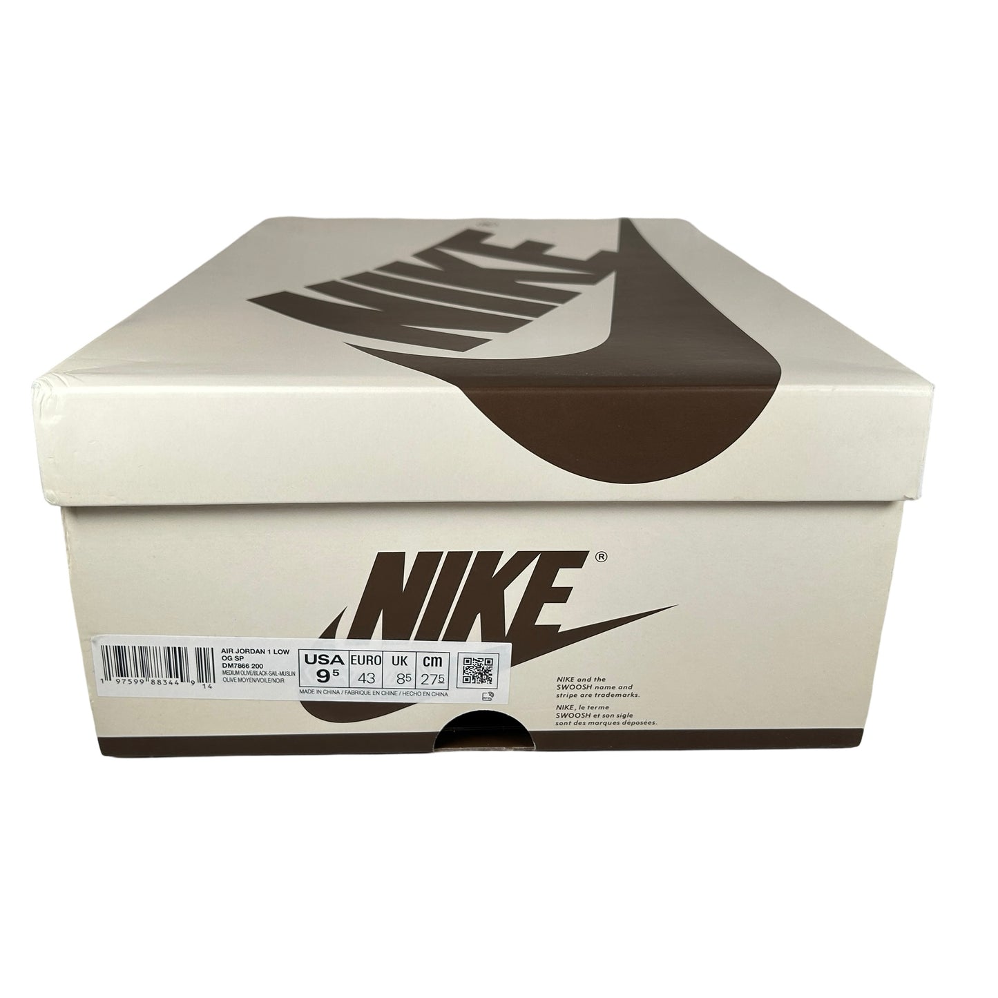 DM7866 200 Jordan 1 Retro Low OG SP Travis Scott Medium Olive [USED] - 9.5 M (Used)