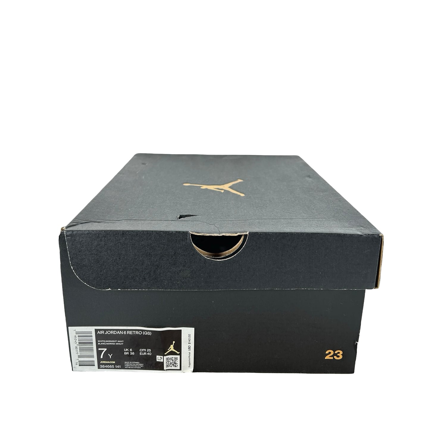 384665 141 Jordan 6 Retro Midnight Navy GS [USED] - 7 Y (Used)