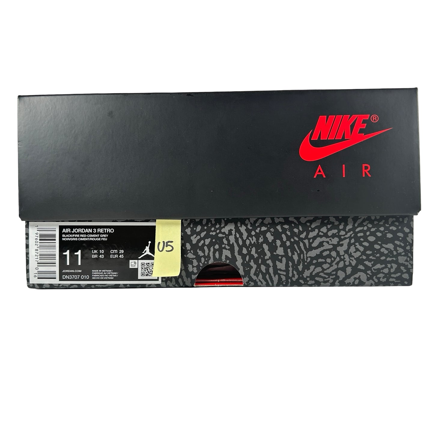 DN3707 010 Jordan 3 Retro OG Black Cement (2024) [USED] - 11 M (Used5)