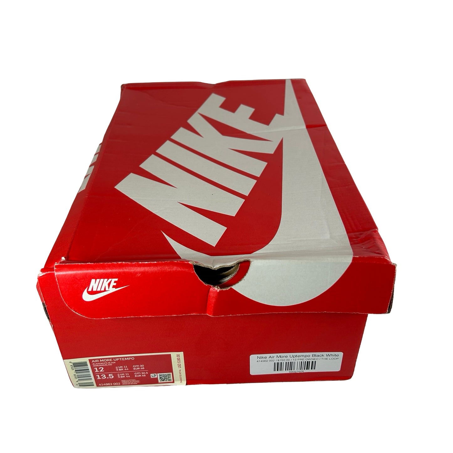 414962 002 Nike Air More Uptempo Black White [USED] - 12 M (Used)