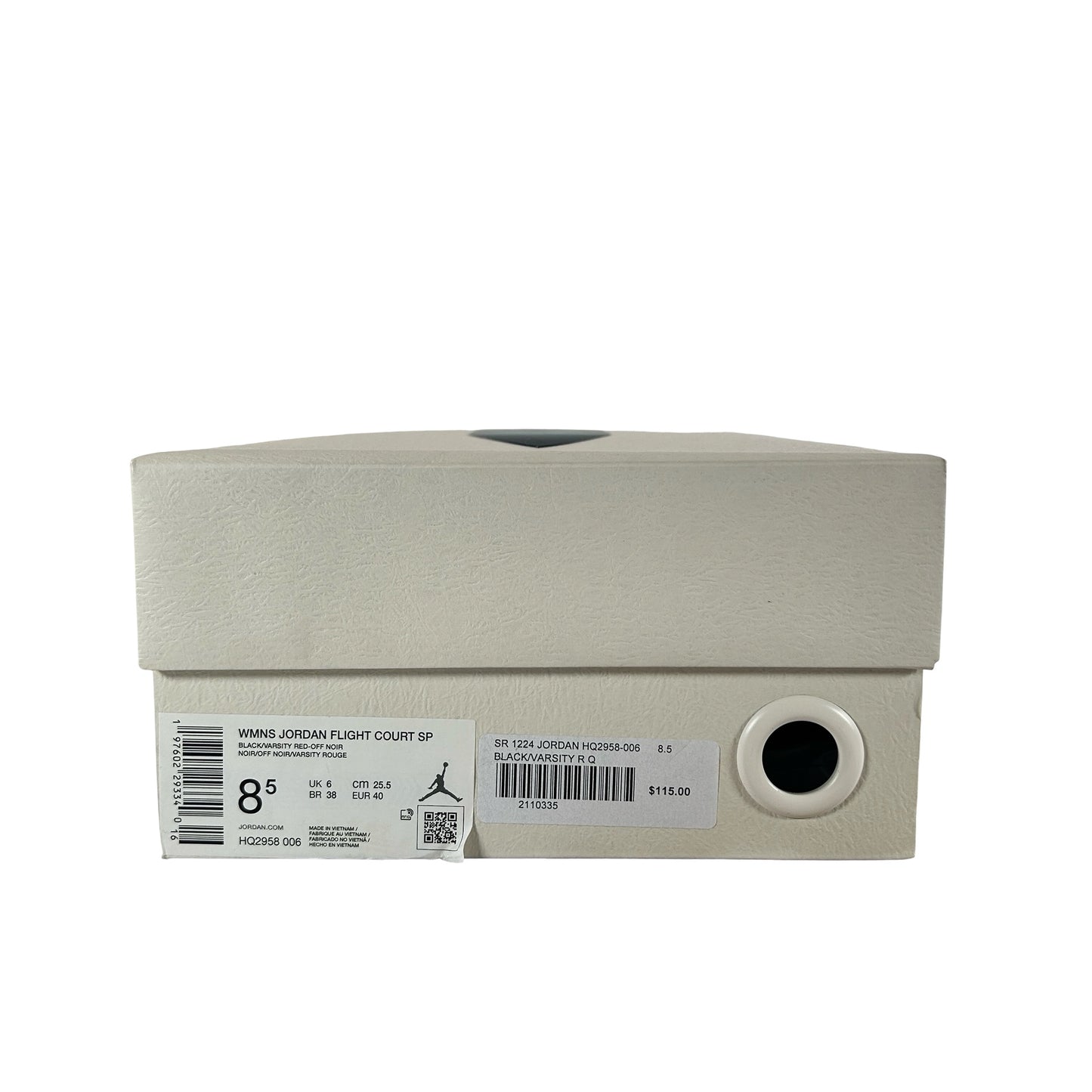 HQ2958 006 Jordan Flight Court Who Decides War Bred (Women's) [USED] - 8.5 W (Used)