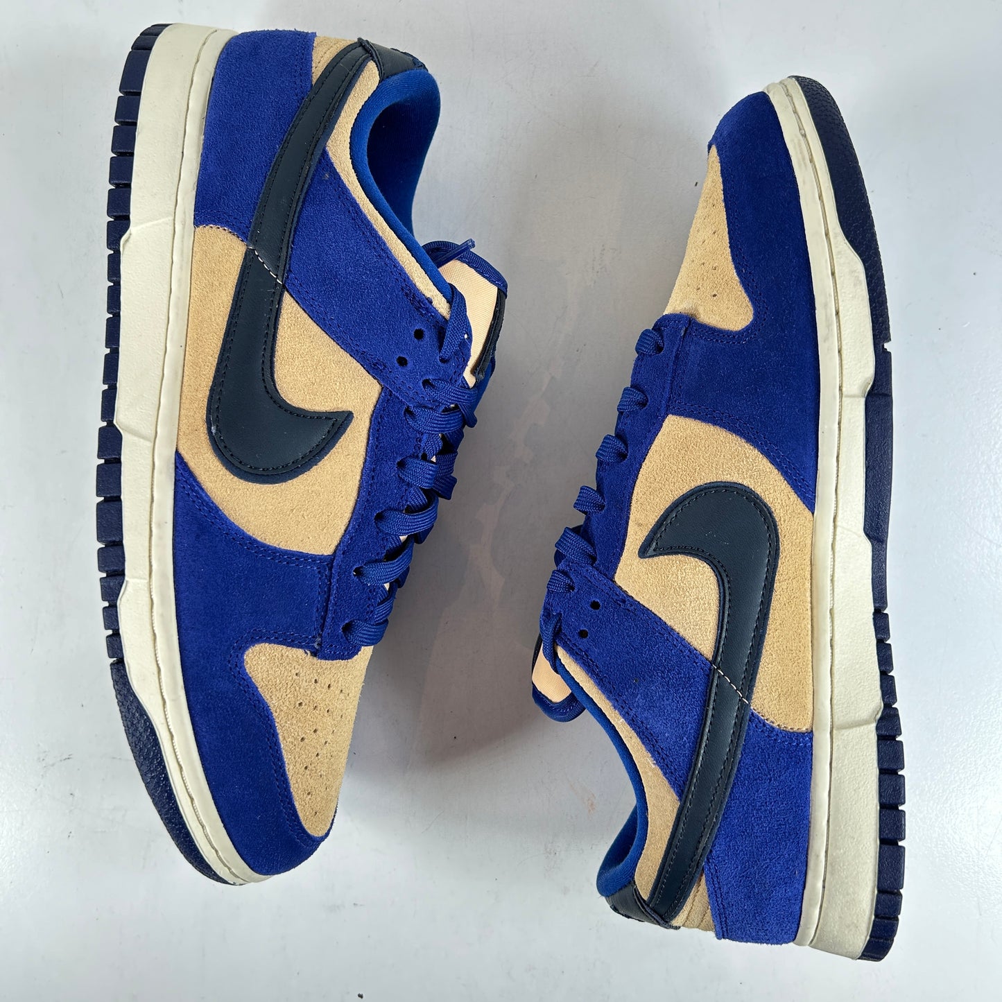 DV7411 400 Nike Dunk Low LX Blue Suede (Women's) [USED] - 11.5 W (Used)