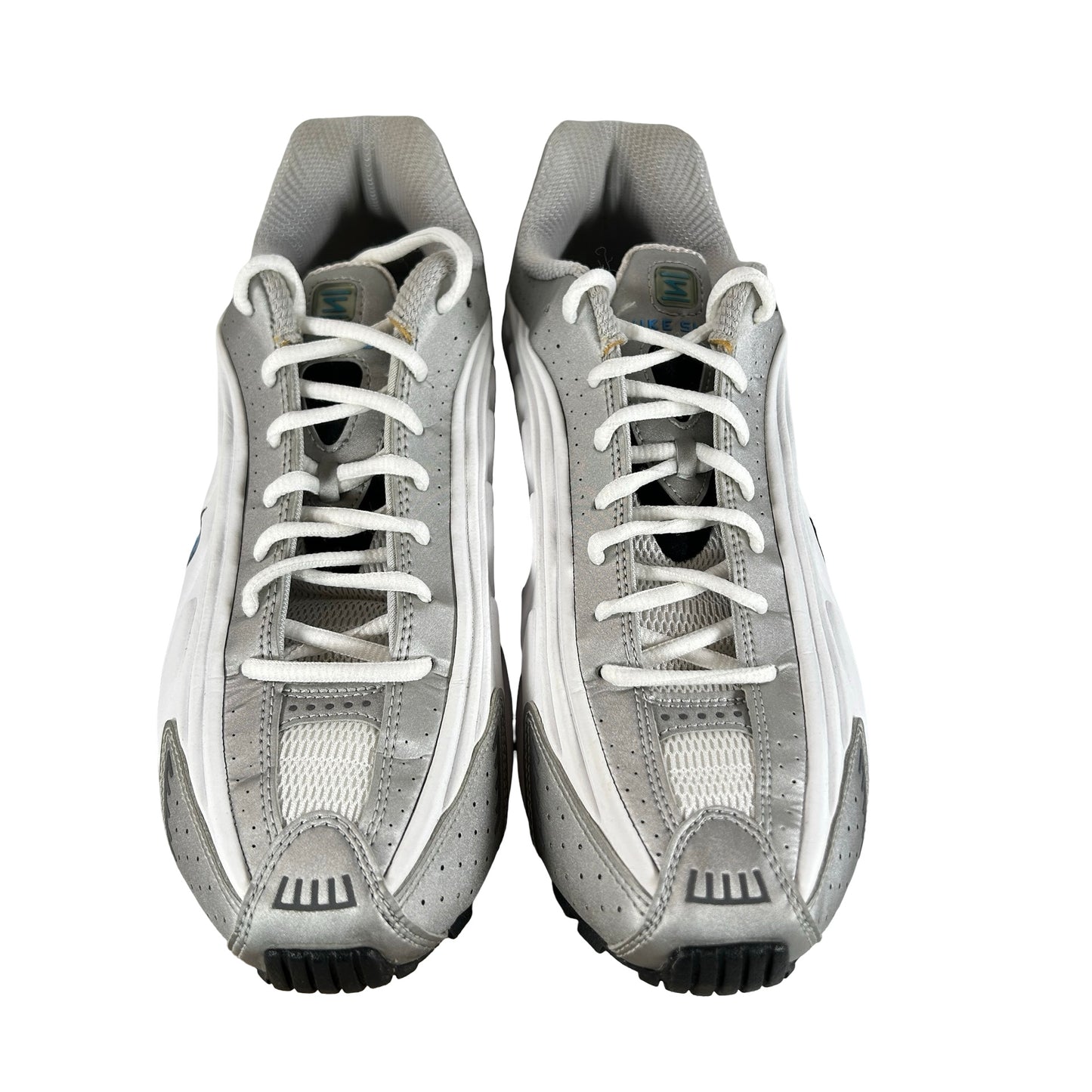 104265 133 Nike Shox R4 White Metallic Silver [USED] - 11 M (Used) (No Box)