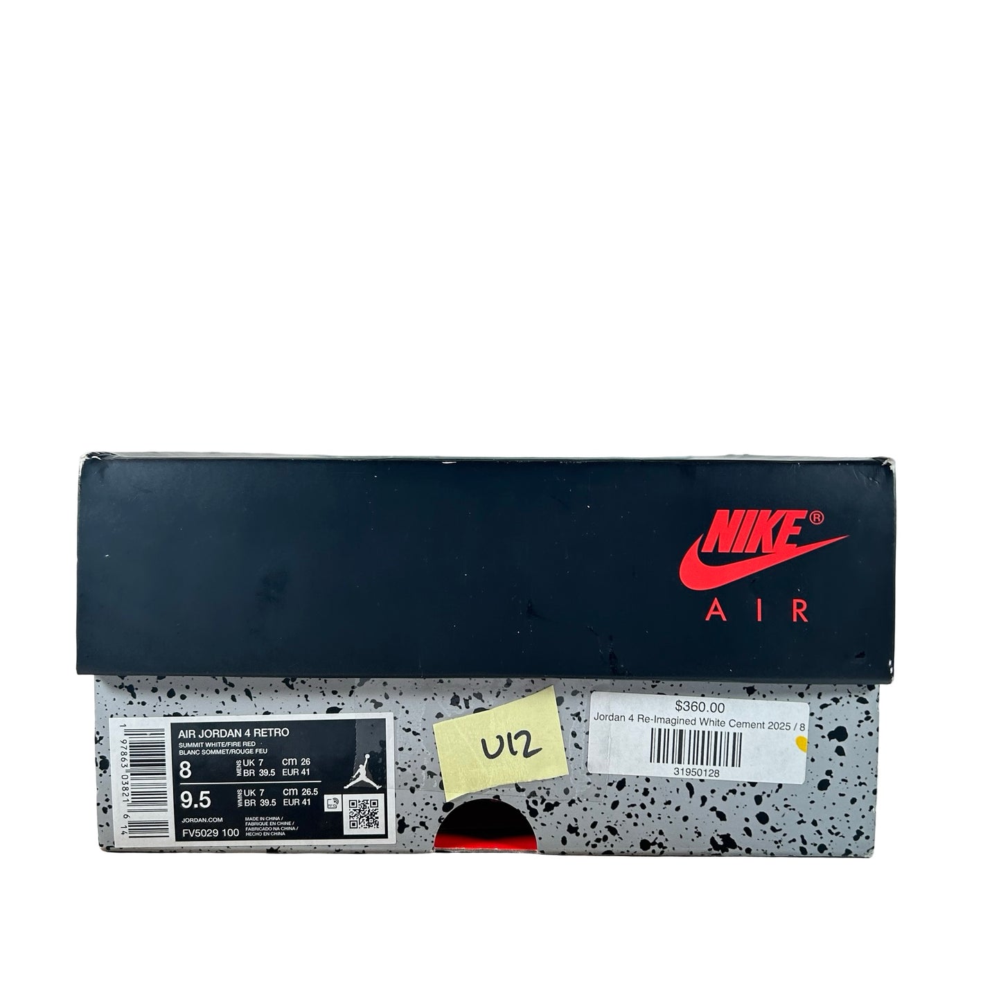 FV5029 100 Jordan 4 Retro White Cement (2025) [USED] - 8 M (Used12)