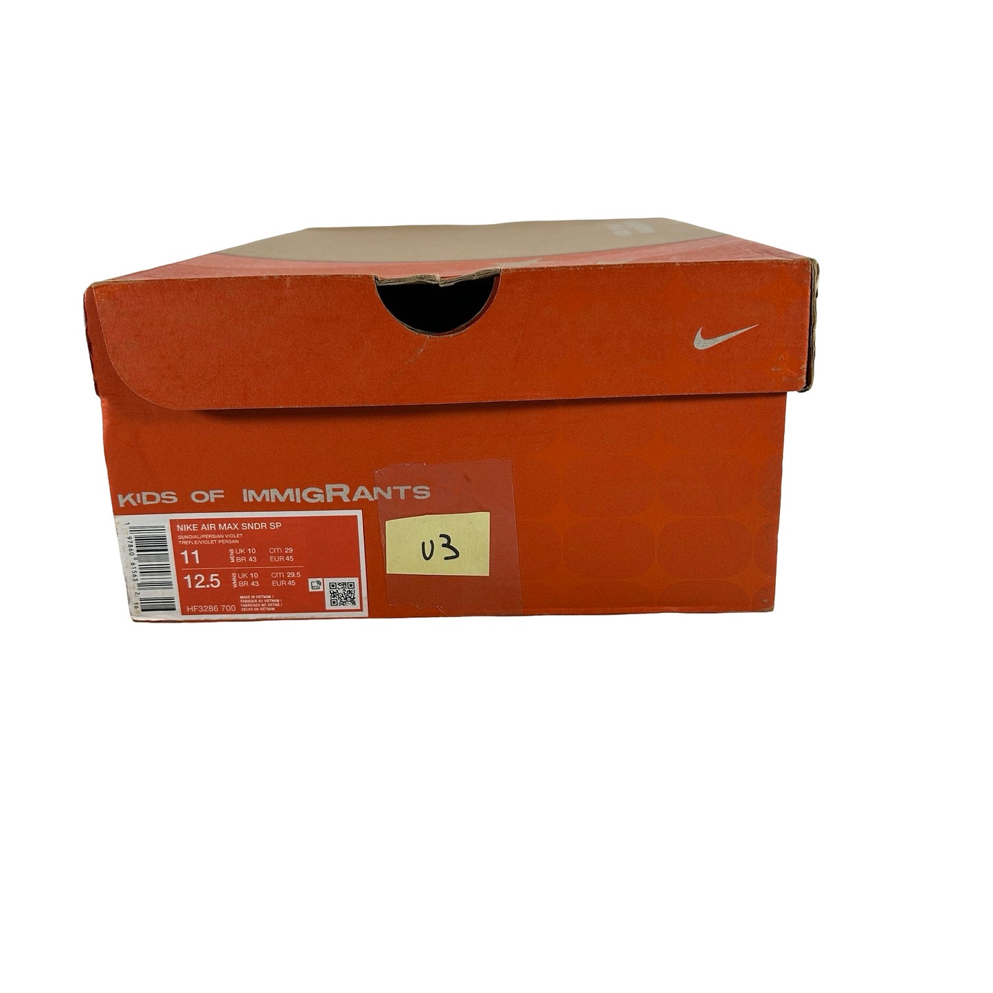 HF3286 700 Nike Air Max Sunder SP Kids of Immigrants Sunrise [USED] - 11 M (Used3)