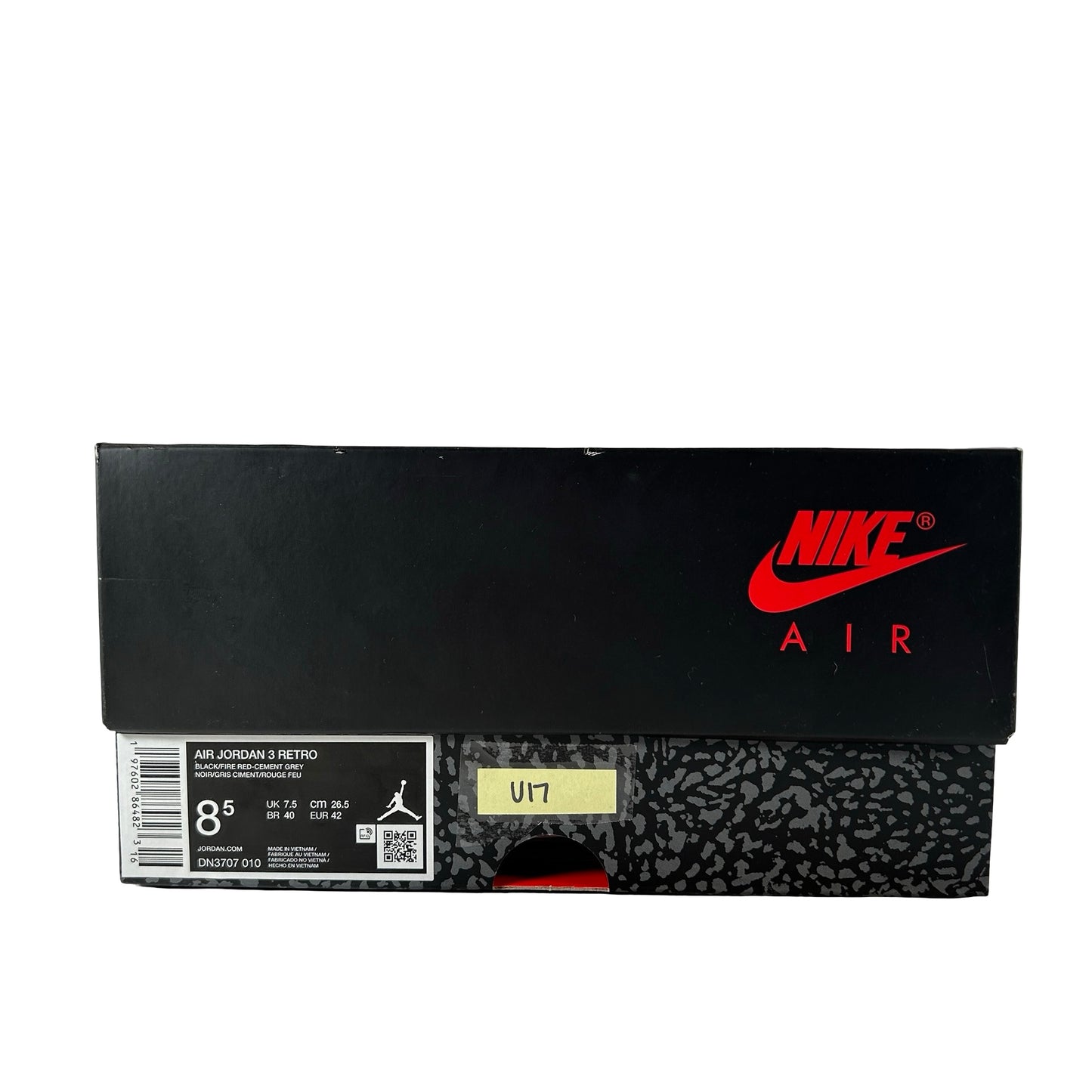 DN3707 010 Jordan 3 Retro Black Cement Reimagined (2024) [USED] - 8.5 M (Used17)