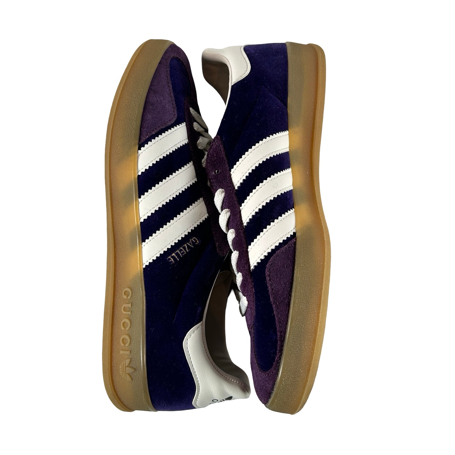 707864 9STU0 5161 adidas x Gucci Gazelle Purple Velvet (Women's) [USED] - 9 W / UK 7.5 (Used)