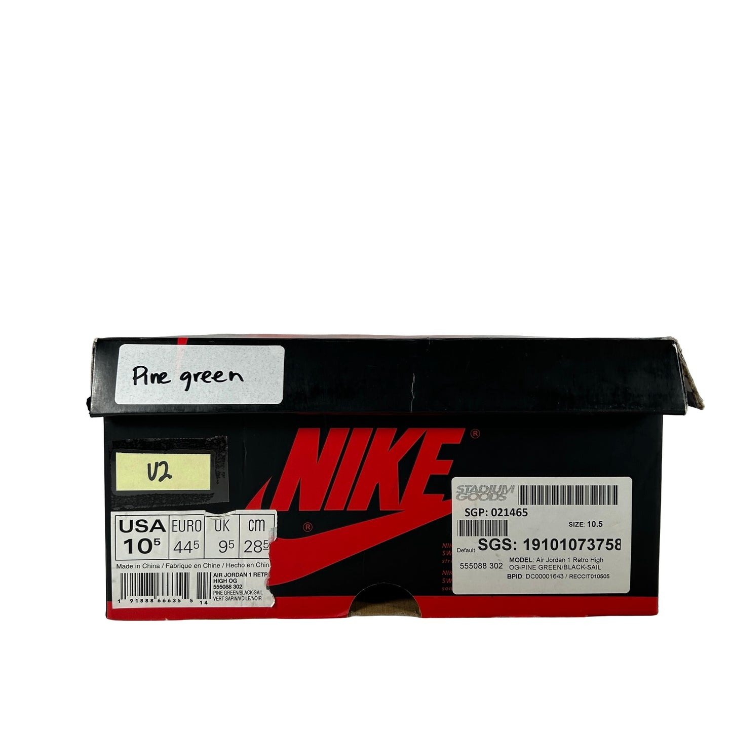 555088 302 Jordan 1 Retro High Pine Green [USED] - 10.5 M (Used2)