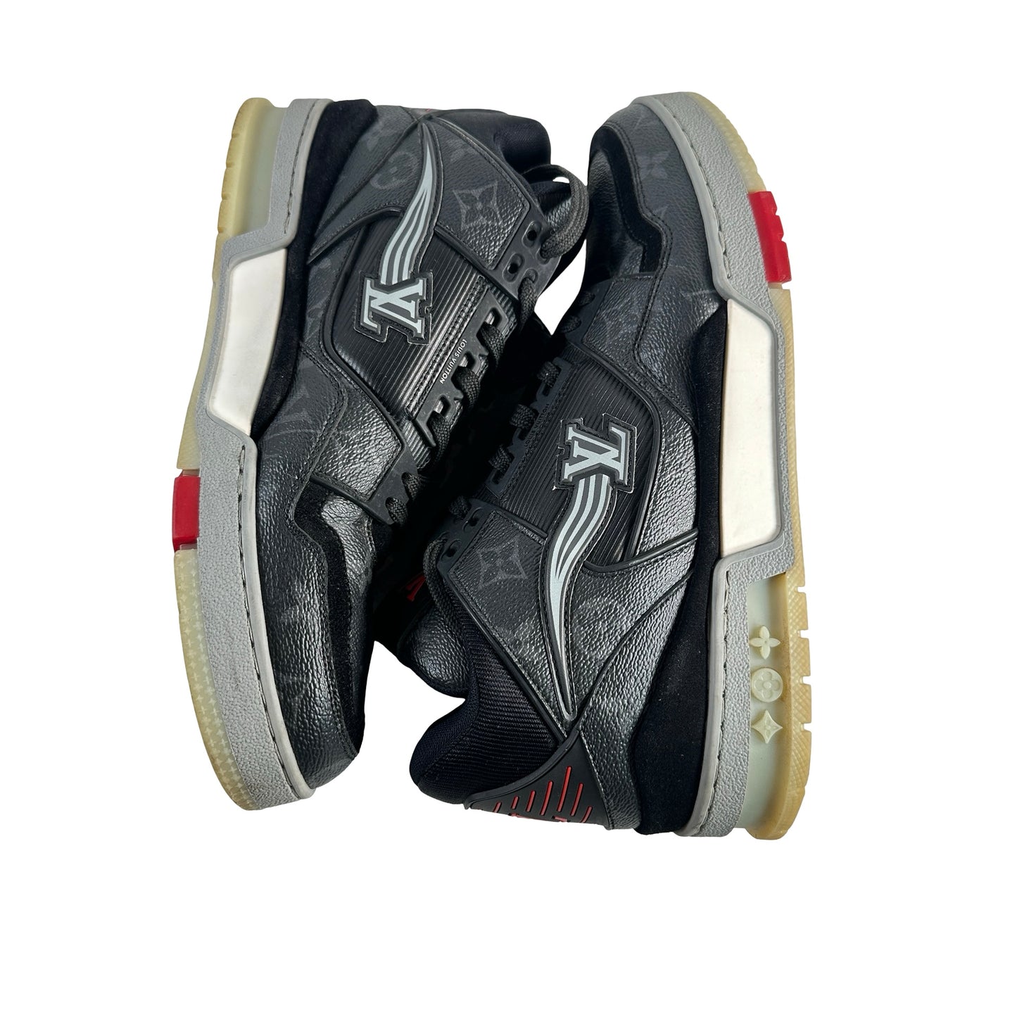 1A8AA7 / 1A8AA6 Louis Vuitton Trainer Eclipse [USED] - LV 8 (US 9.5) (Used) (No Box)