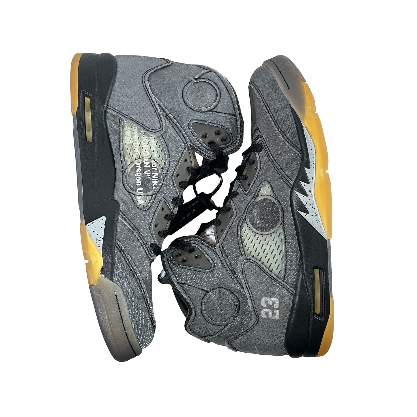 CT8480 001 Jordan 5 Off-White Black [USED] - 11 M (Used7) (Missing lace-locks)