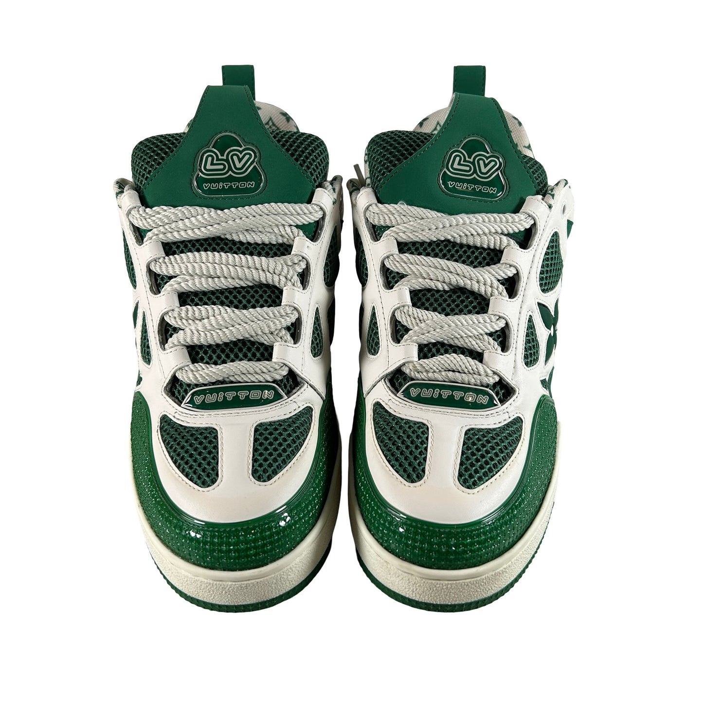 Louis Vuitton LV Skate Sneaker Green White [USED] - LV 8.5 (Used)