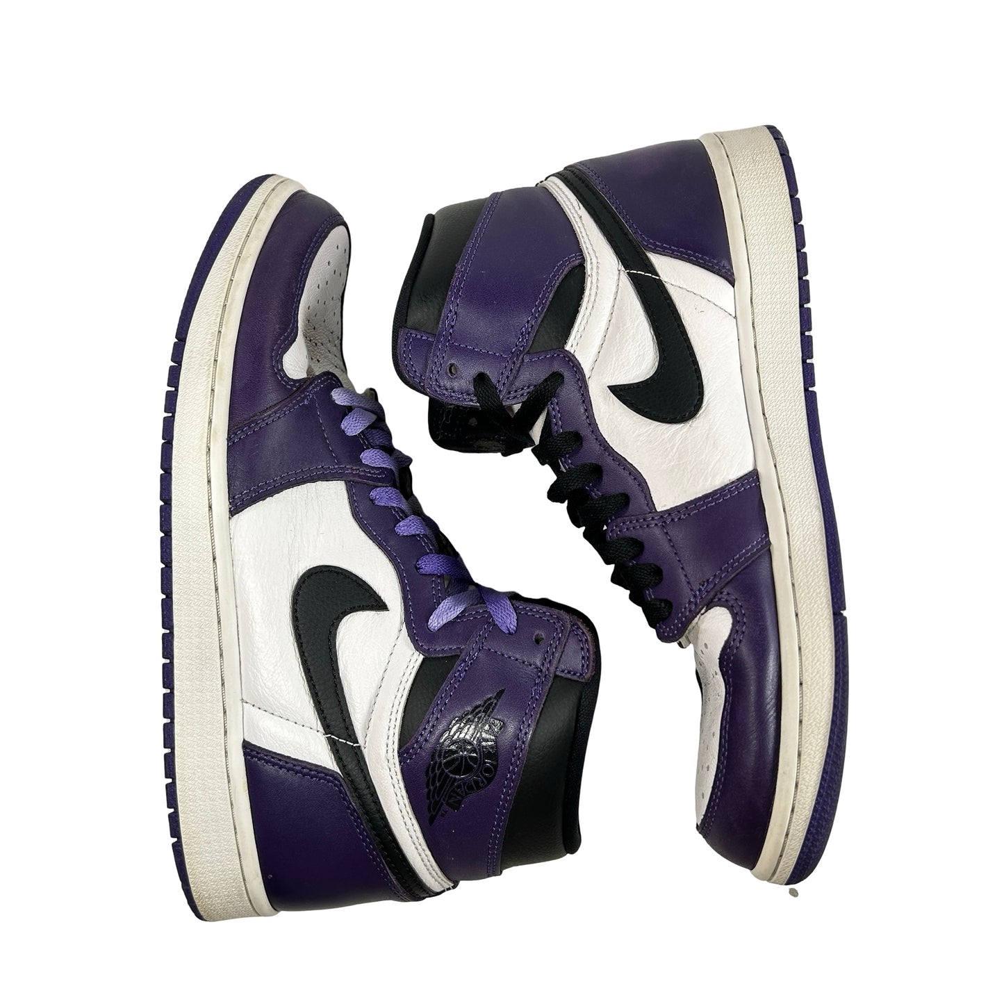 555088 500 Jordan 1 Court Purple [USED] - 9.5 M (Used) (No Box)