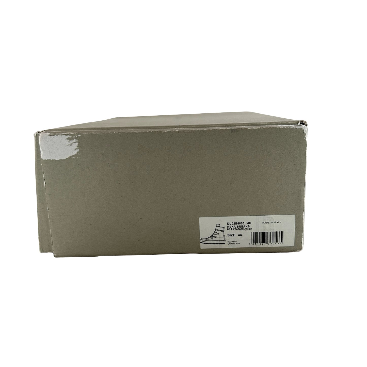 DU02B4805 MU 811 Rick Owens DRKSHDW Strobe Cotton Nylon Hexa High Pearl Milk [USED] - 45 M (Used)