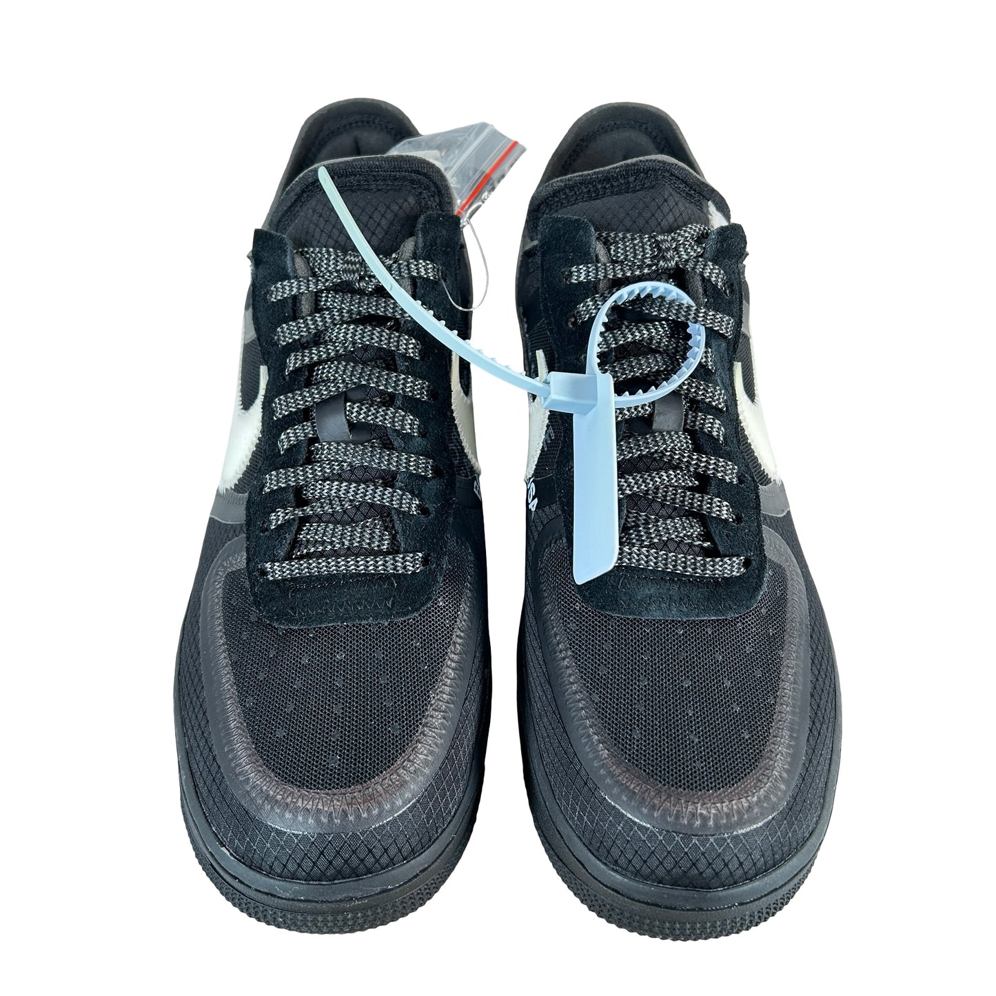 AO4606 001 Nike Air Force 1 Low Off-White Black White - 9 M (Swooshes Slightly Yellowing)