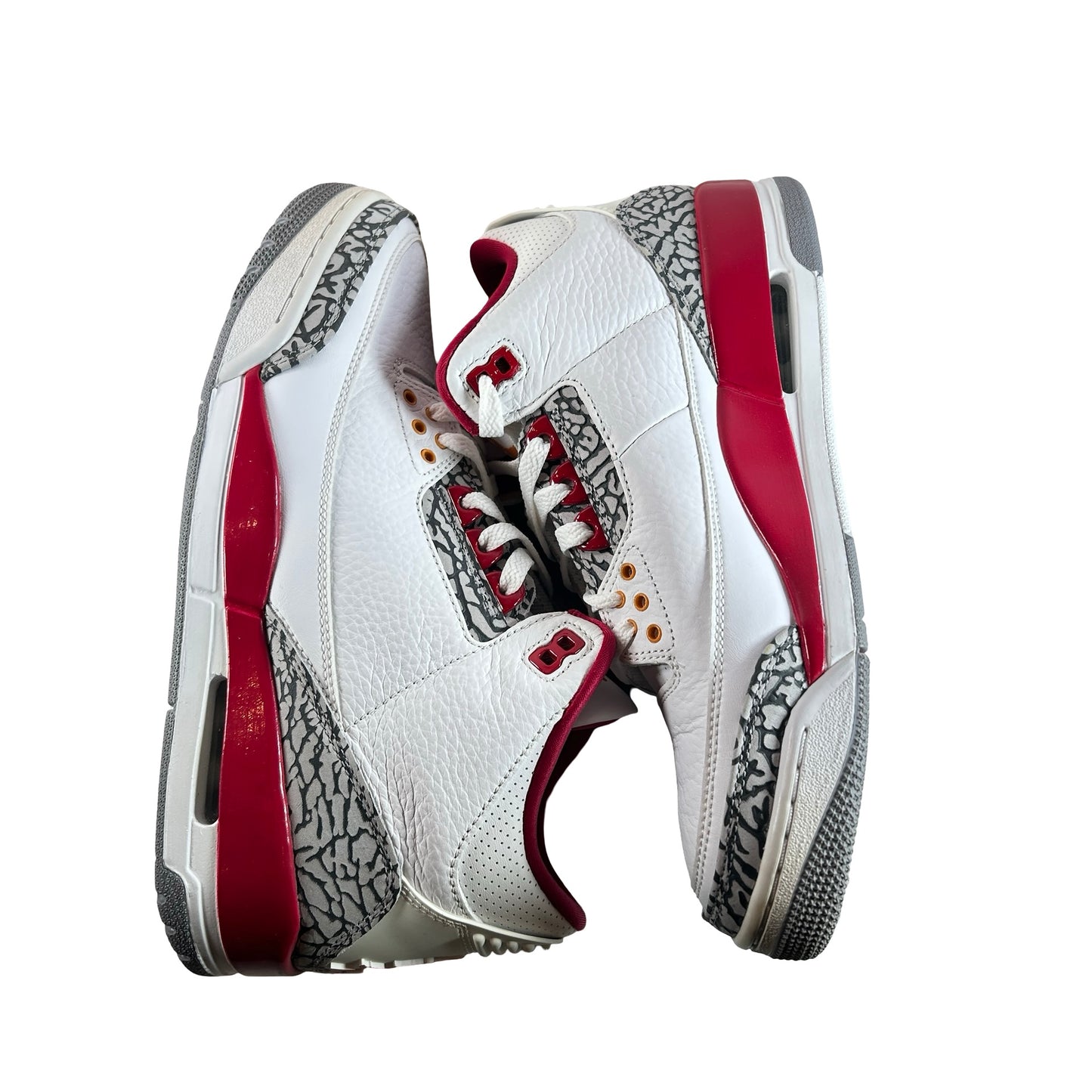 CT8532 126 Jordan 3 Retro Cardinal Red - 9 M (Yellowing2)