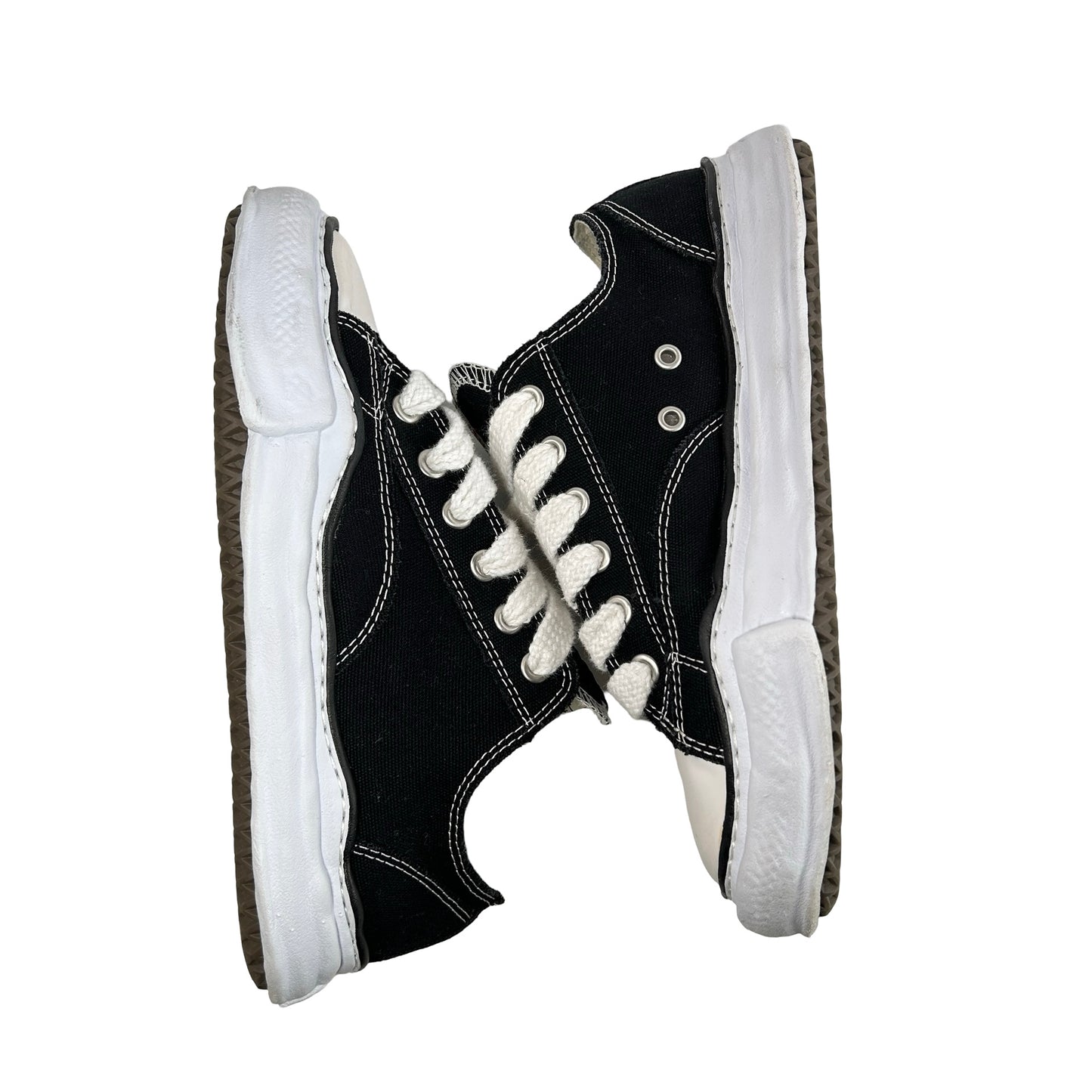 A01FW702 BLK Maison Mihara Yasuhiro Peterson OG Sole Canvas Low Black [USED] - 42 EU (Used)