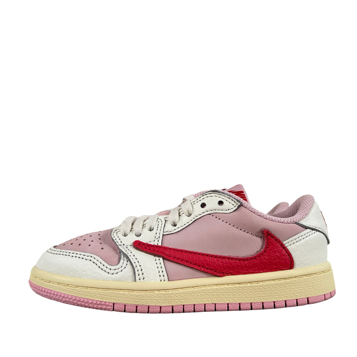 IQ7605 101 Air Jordan 1 Retro Low OG SP Travis Scott Sail Tropical Pink (PS) [USED] - 12 C (Used)