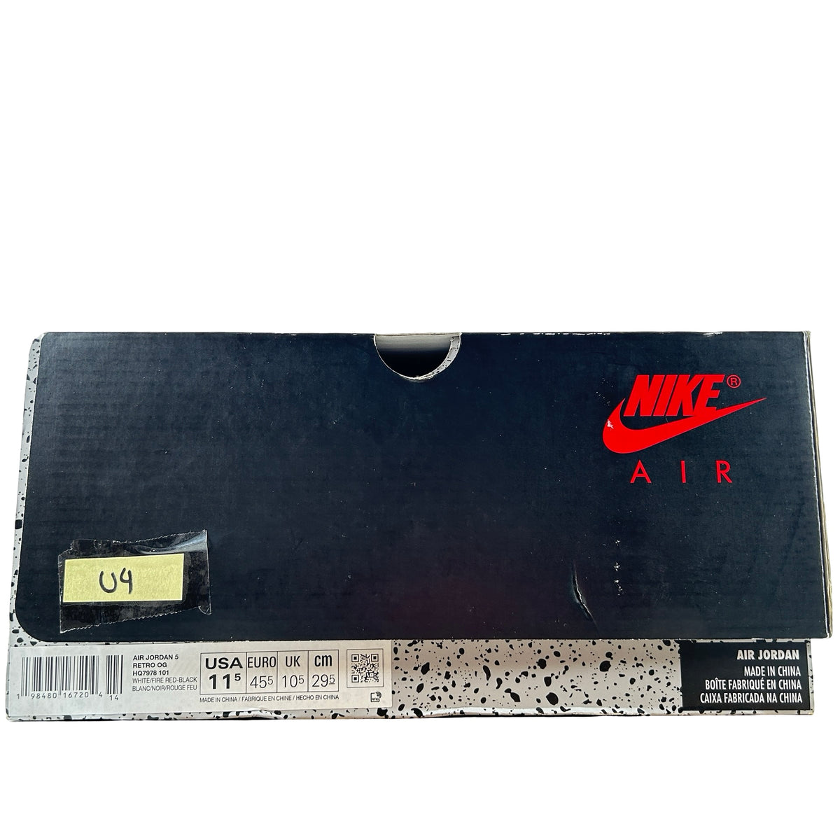 HQ7978 101 Jordan 5 Retro Fire Red Black Tongue (2025) [USED] - 11.5 M (Used4)