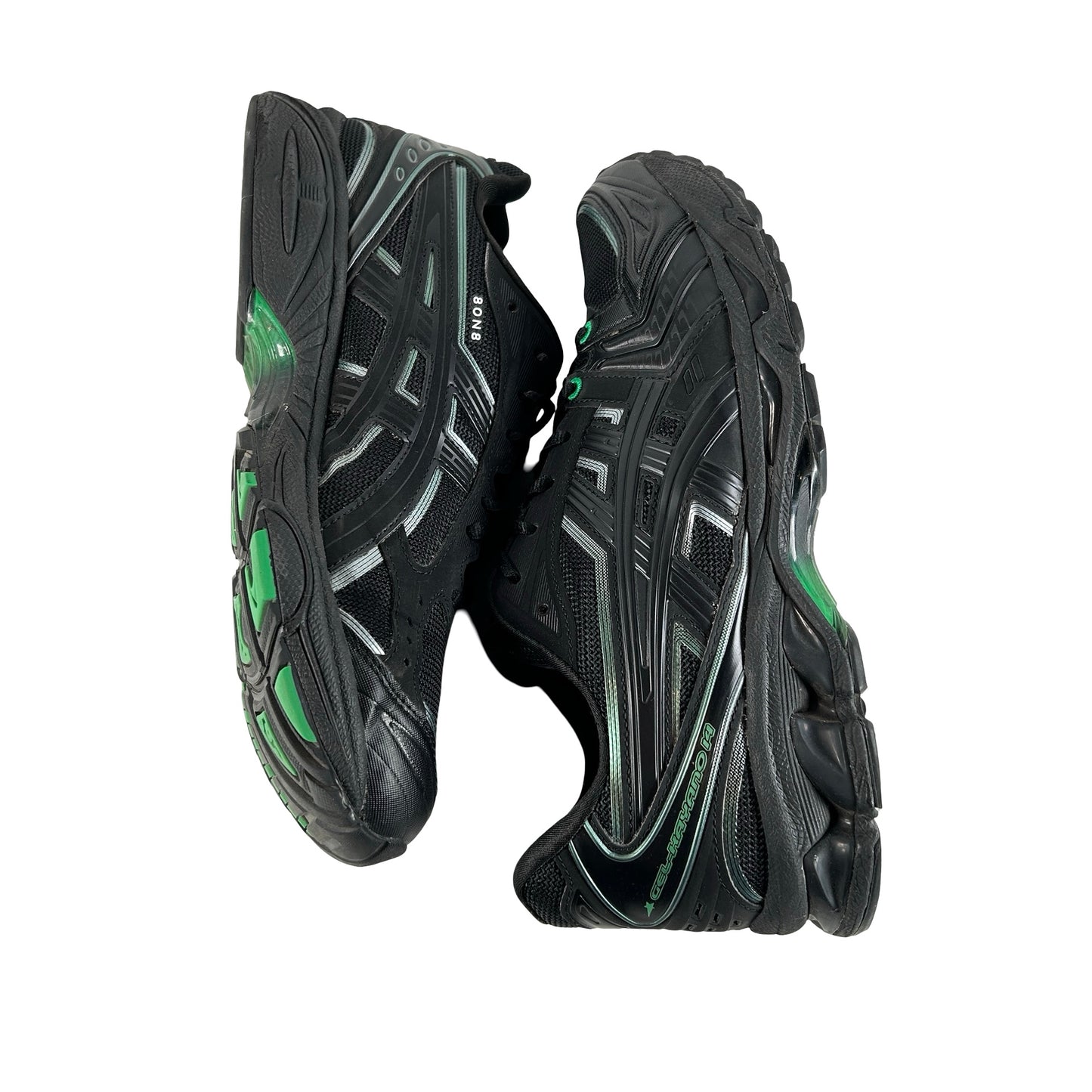 1201B024 001 ASICS Gel-Kayano 14 8ON8 Black Green [USED] - 9.5 M (Used) (No Box)