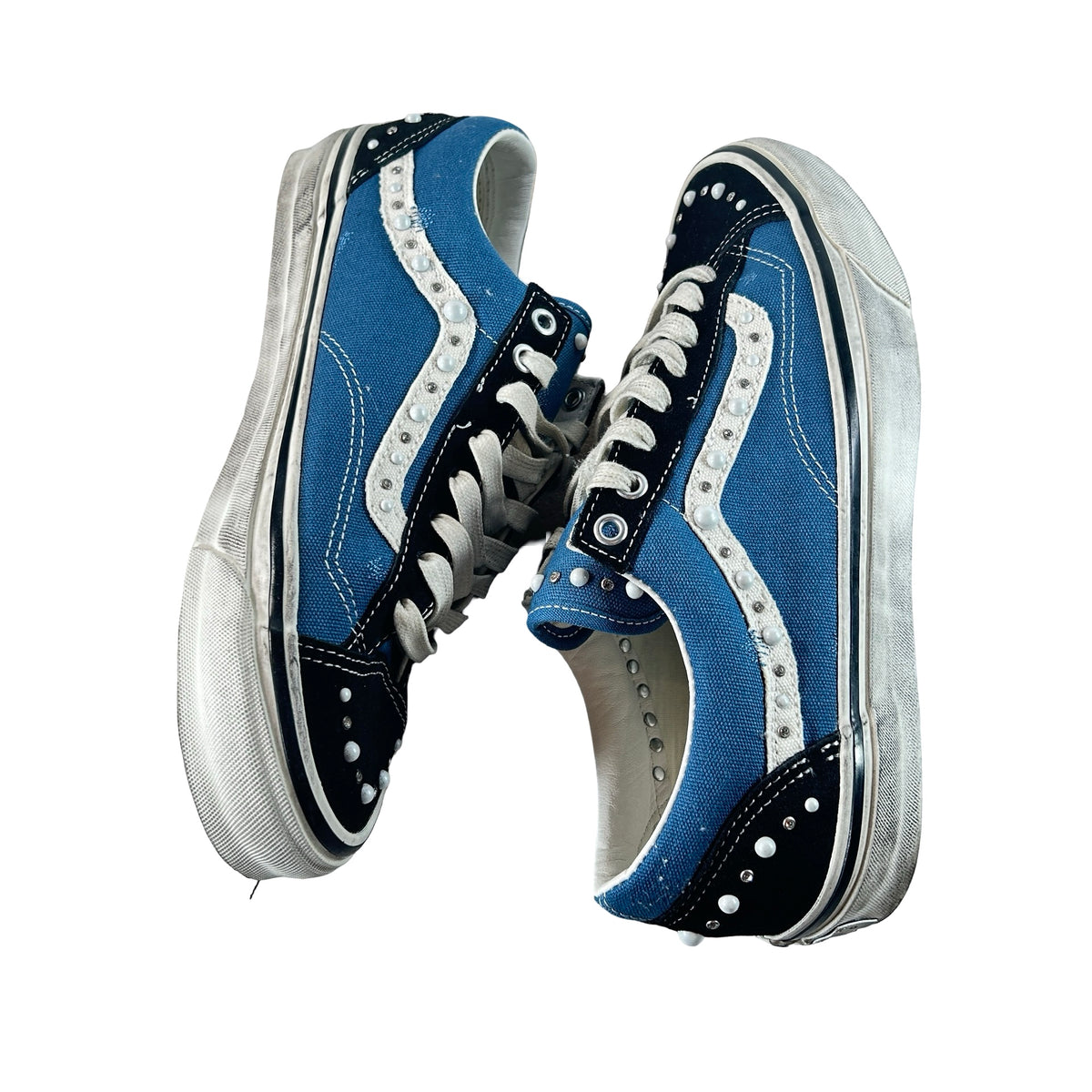 VN000E8VYA6 Vans LX Old Skool 36 Pearlized Pack Black Navy [USED] - 9.5 M (Used)