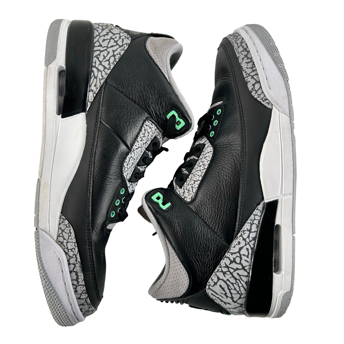 CT8532 031 Jordan 3 Retro Green Glow [USED] - 10 M (Used) (No Box)