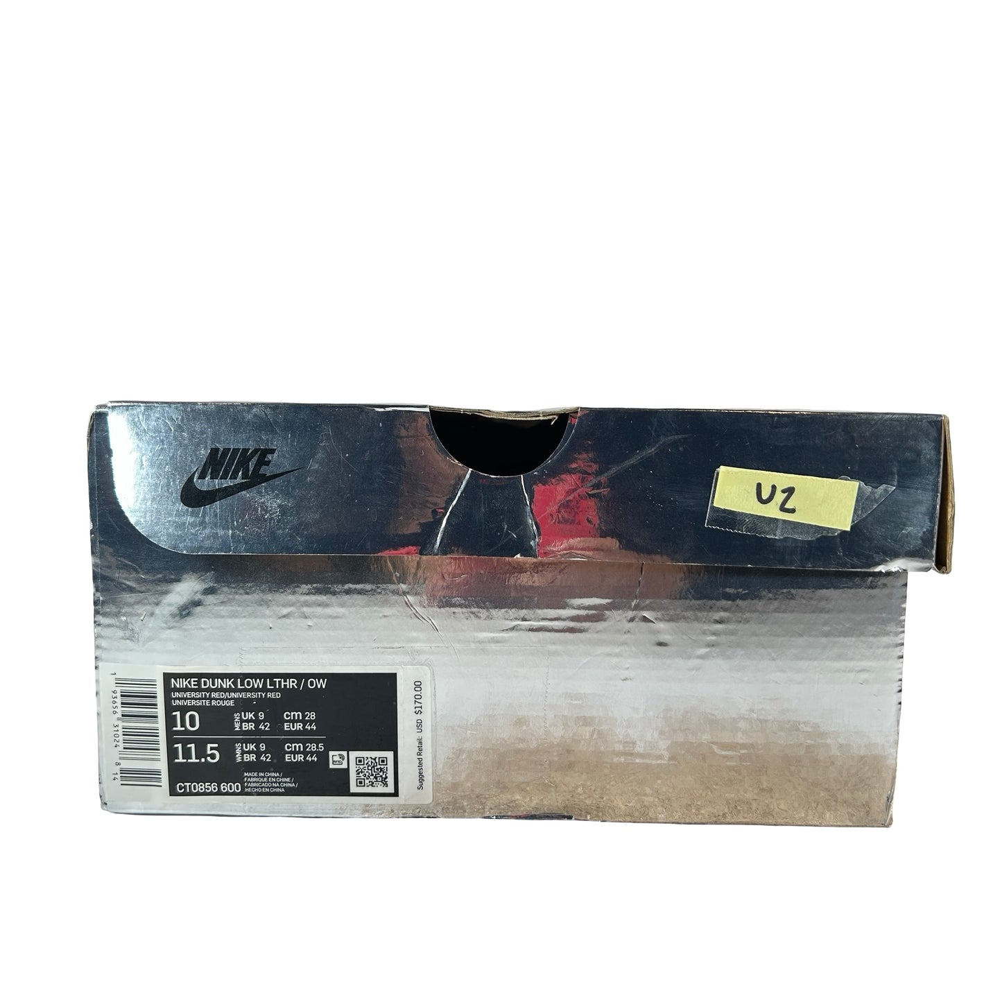 CT0856 600 Nike Dunk Low Off-White University Red [USED] - 10 M (Used2)