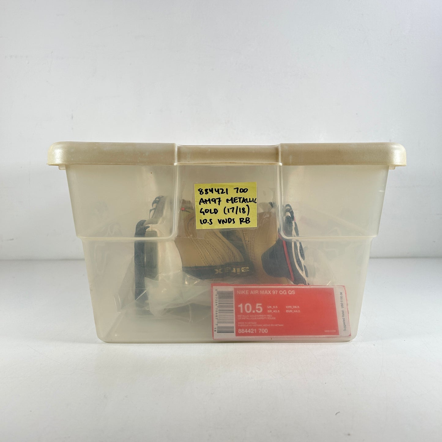 884421 700 Nike Air Max 97 Metallic Gold (2017/2018) [USED] - 10.5 M (VNDS) (Replace Box)