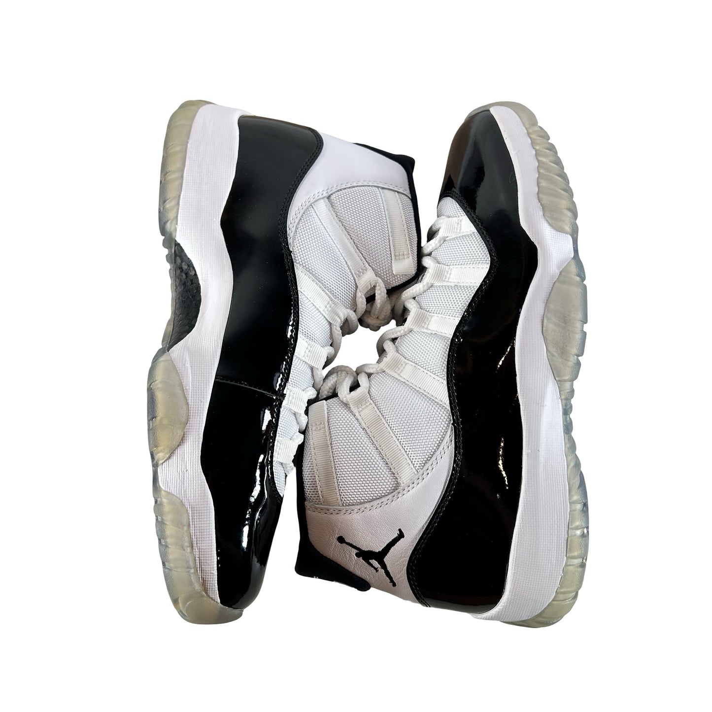 378037 100 Jordan 11 Concord - 9.5 M (Yellowing Soles) (Glue Stain)