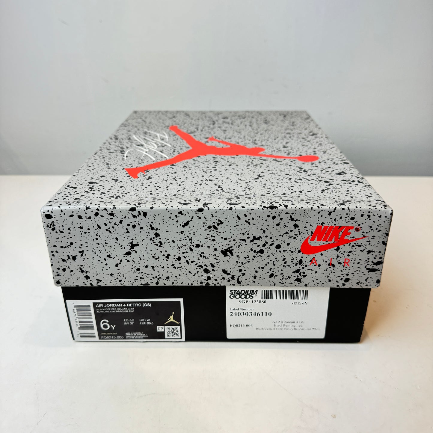 FQ8213 006 Jordan 4 Retro Bred Reimagined (GS) [USED] - 6 Y (Used)