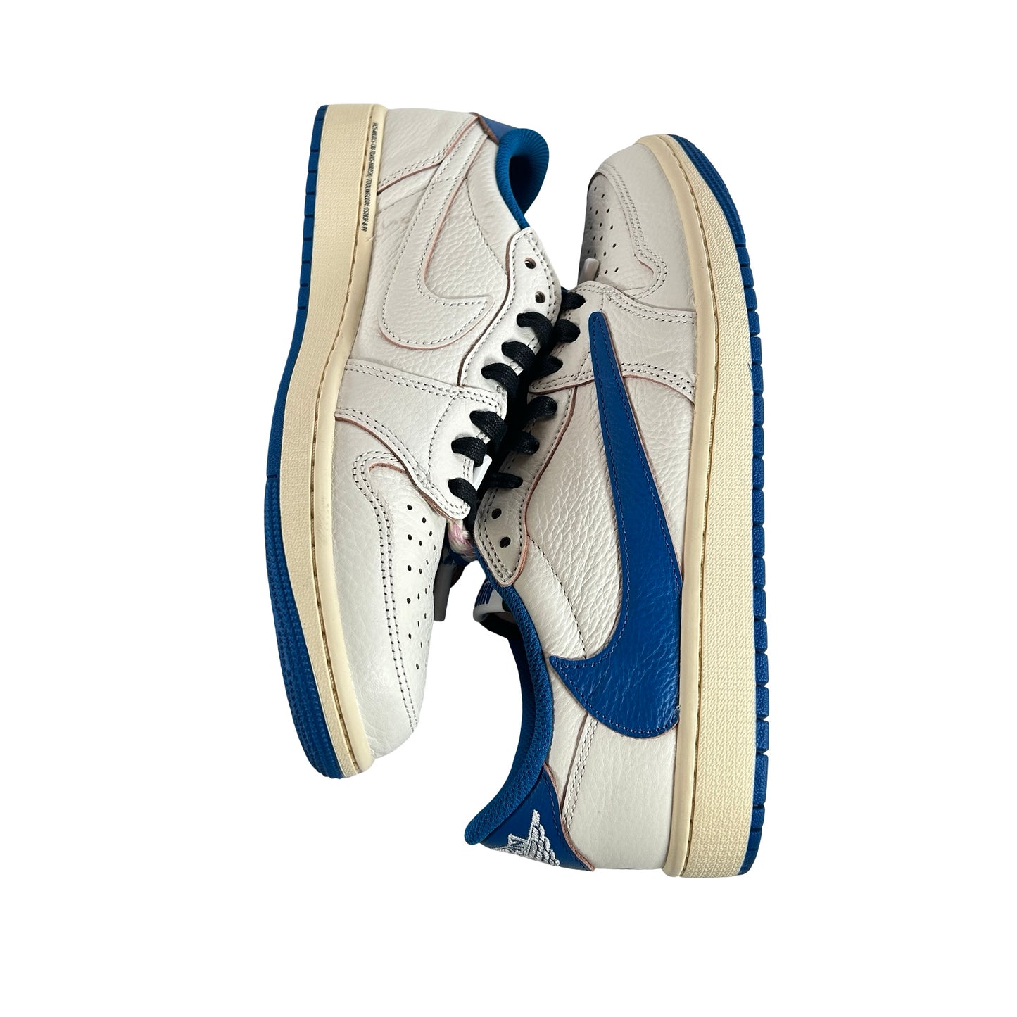 DM7866 104 Jordan 1 Retro Low OG SP Fragment x Travis Scott Sail Military Blue [USED] - 9.5 M (Used)