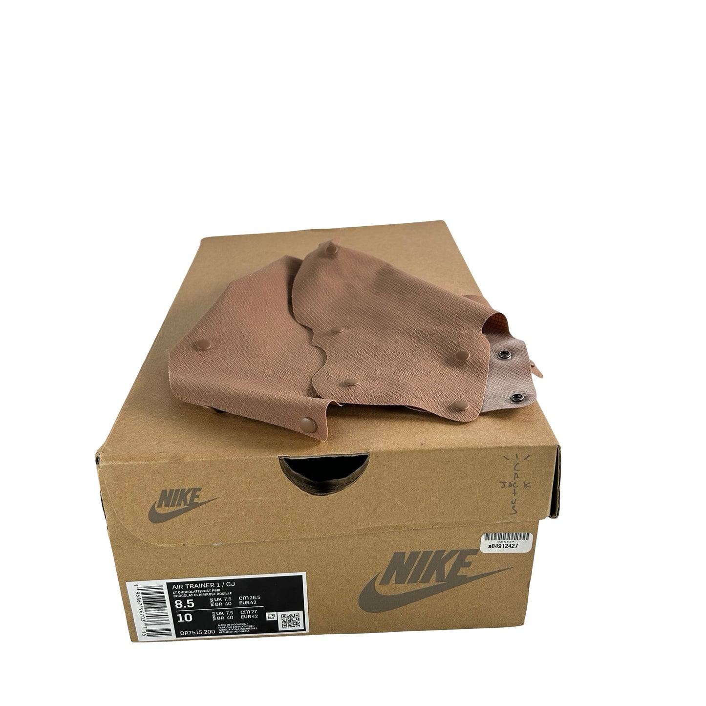 DR7515 200 Nike Air Trainer 1 SP Travis Scott Wheat [USED] - 8.5 M (Used)