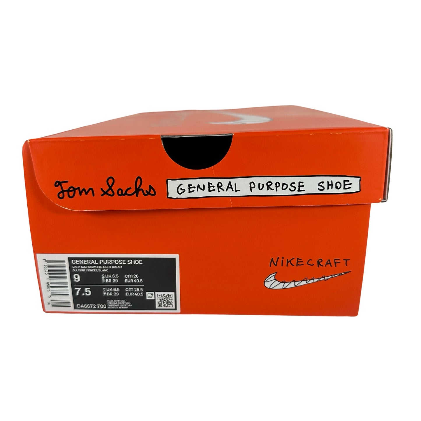 DA6672 700 NikeCraft GPS Tom Sachs Archive Dark Sulfur [USED] - 9 W (Used)