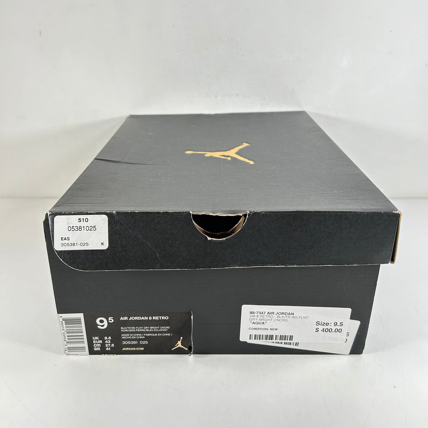 305381 025 Jordan 8 Retro Aqua (2015) [USED] - 9.5 M (Used)