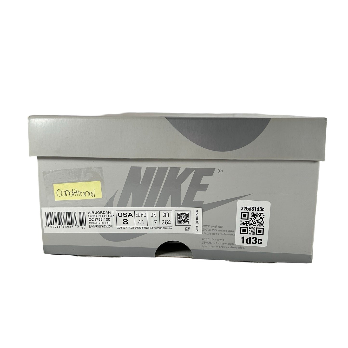 DC1788 100 Jordan 1 Retro High CO.JP Midnight Navy (2020) [CONDITIONAL] - 8 M (Yellowing)