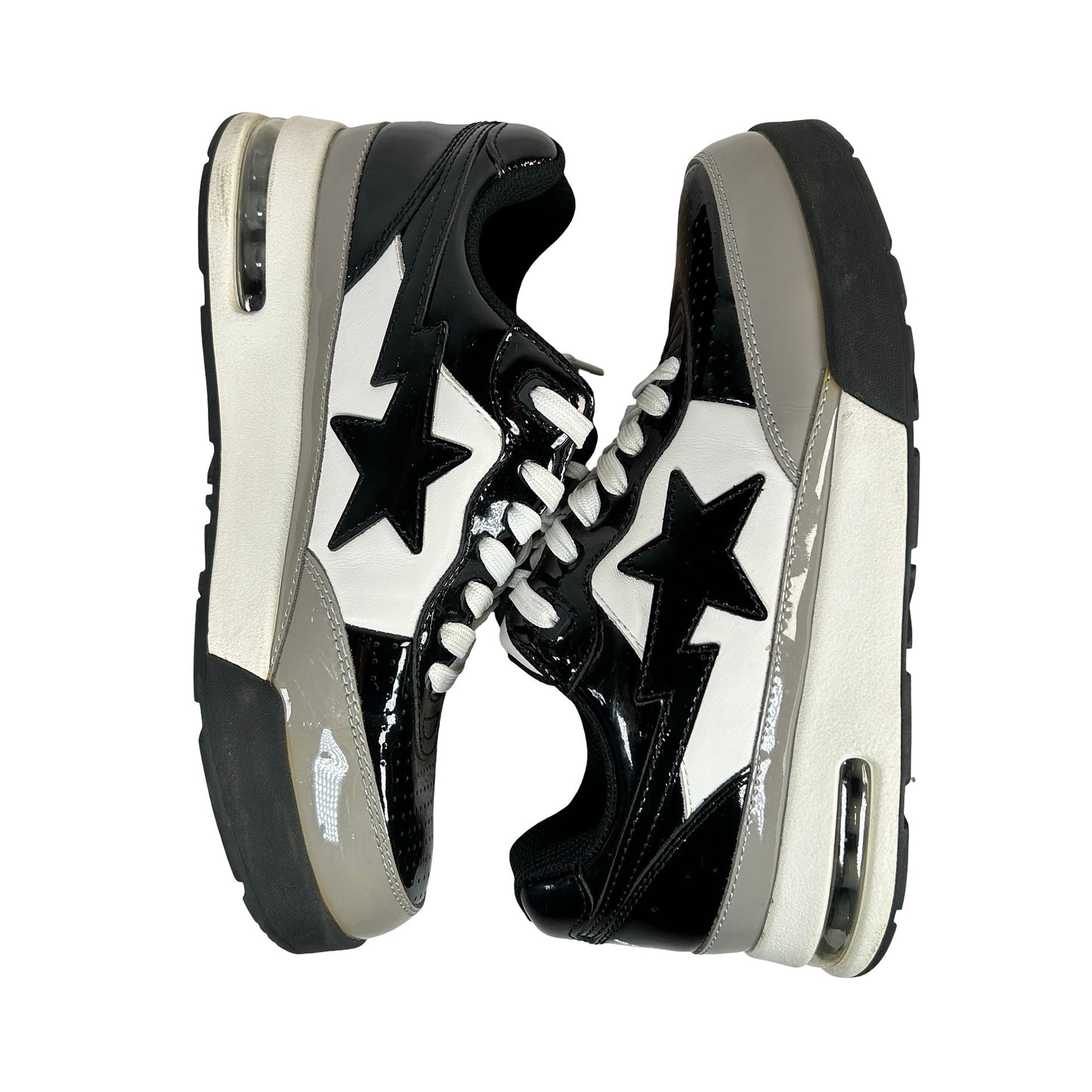 1J20191009BLK A Bathing Ape Bape Road Sta Black White [USED] - 7 M (Used) (No Box)
