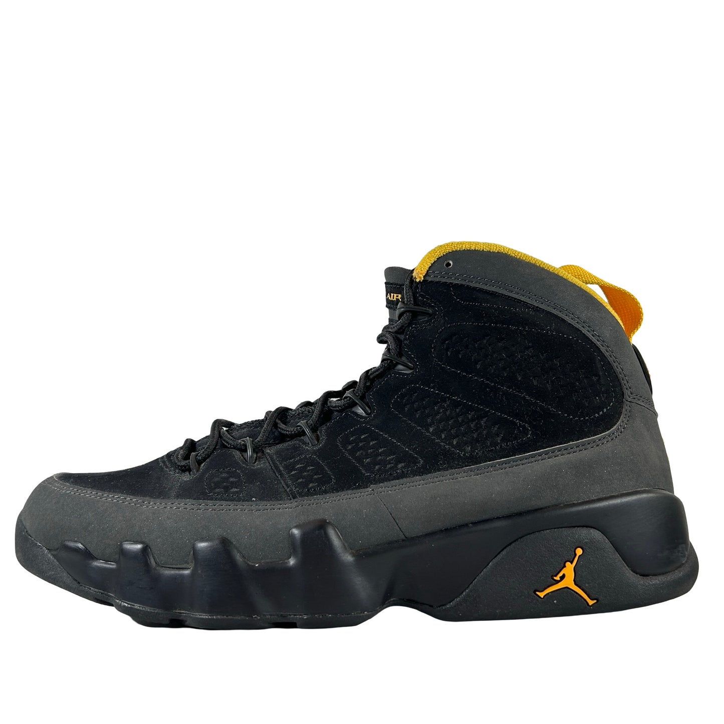 CT8019 070 Jordan 9 Retro Dark Charcoal University Gold [USED] - 9.5 M (Used) (No Box)