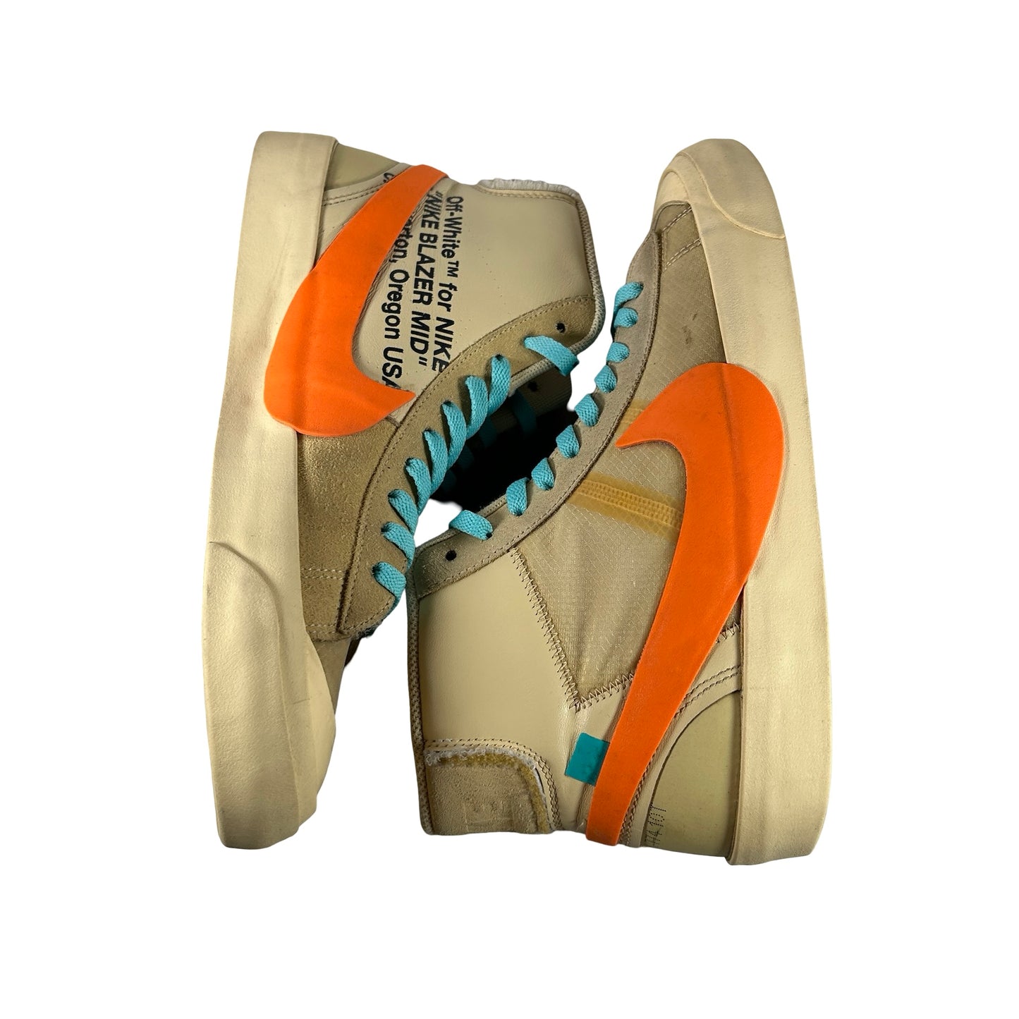 AA3832 700 Nike Blazer Off-White Orange [USED] - 10.5 M (Used) (No Box)