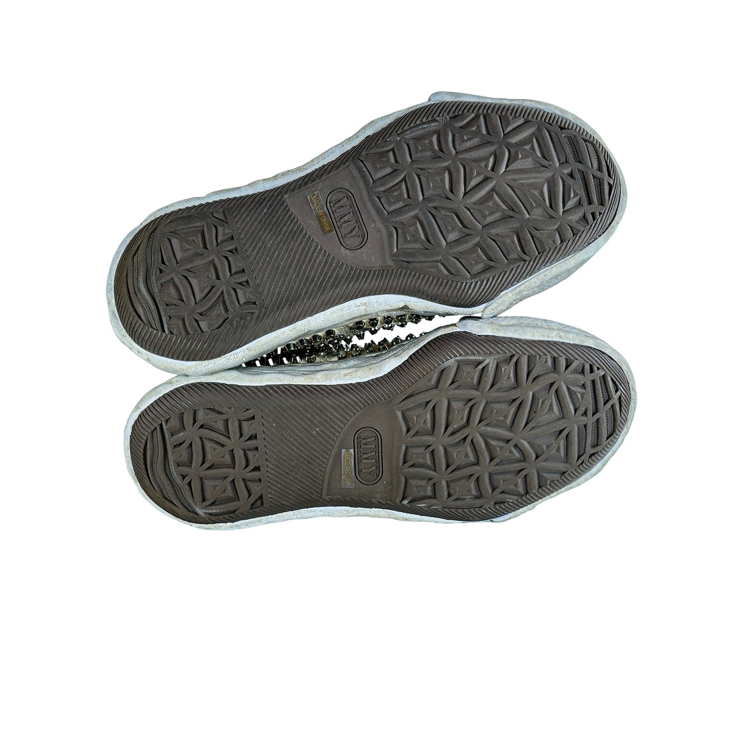 A13FW715 WHT Maison Mihara Yasuhiro Peterson 23 OG Sole Studded Canvas Low White [USED] - 41 EU / 8 M (Used)