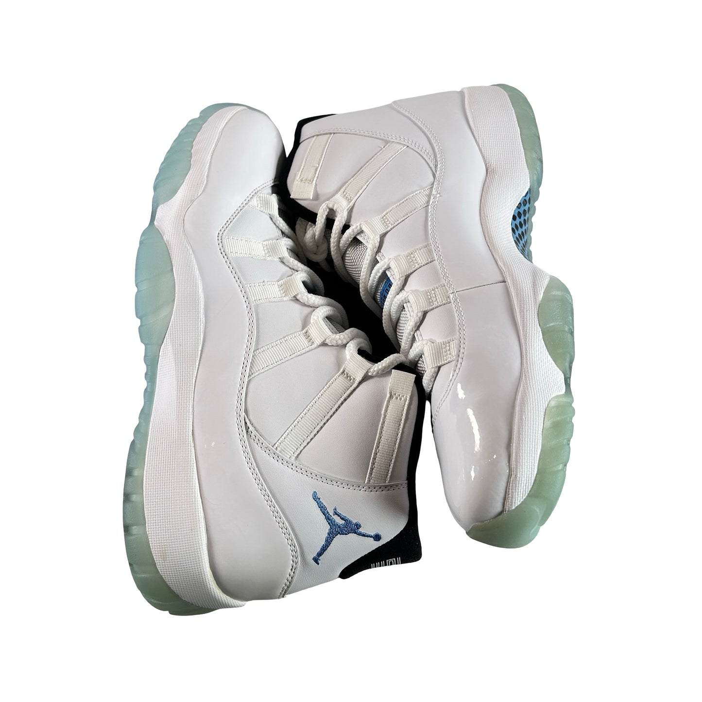 378037 117 Air Jordan 11 Retro Legend Blue (2014) - 10.5 M (Yellowing) (Glue Mark)