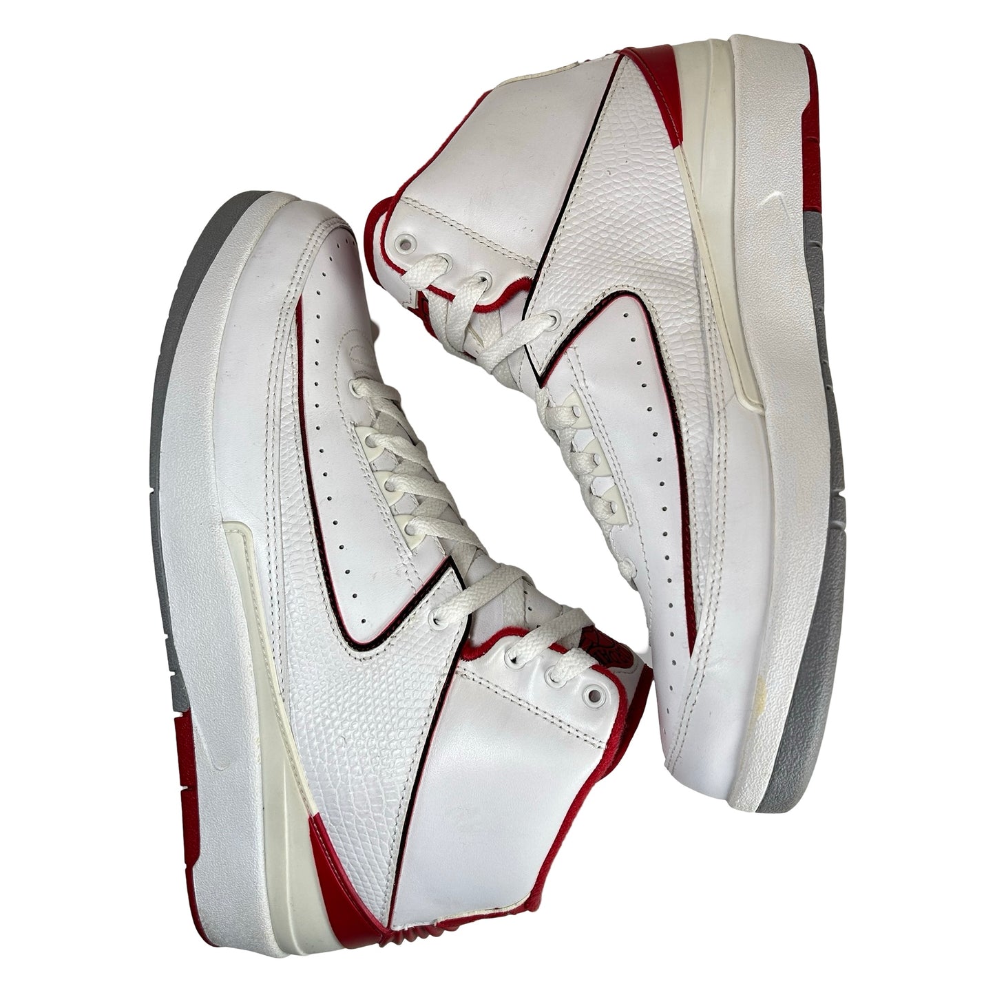 385475 102 Jordan 2 Retro White Red (2014) [USED] - 8.5 M (Used)