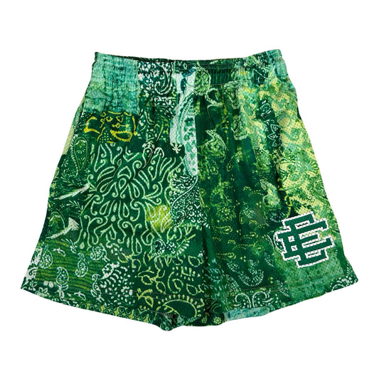 Eric Emanuel EE Basic/Core Short Neon Green Paisley [USED] - M (Used)