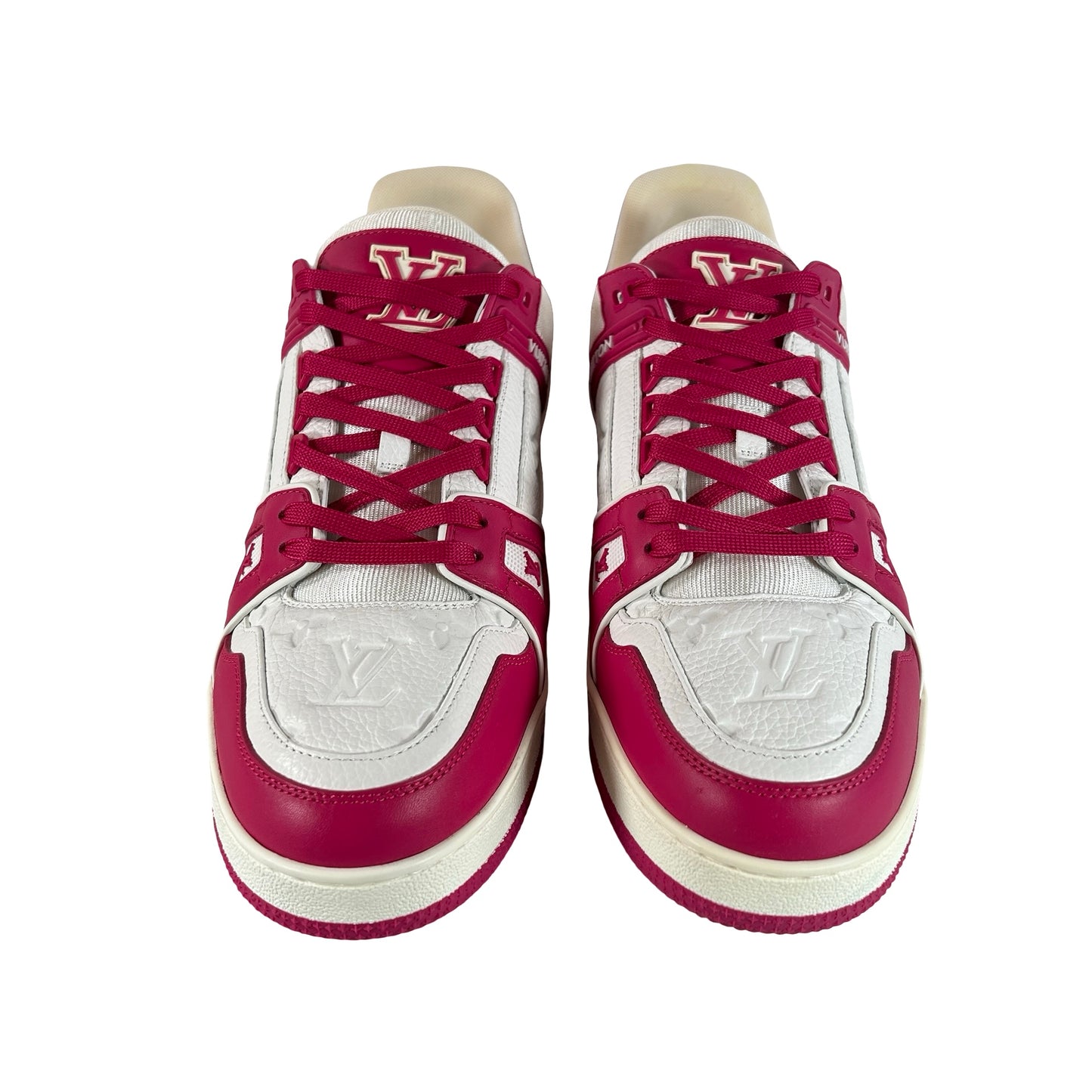 Louis Vuitton Trainer Low White Fuchsia [USED] - LV 10.5 / US 11.5 (Used)