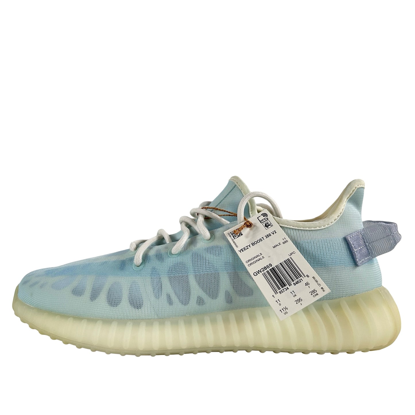 GW2869 adidas Yeezy Boost 350 V2 Mono Ice [CONDITIONAL] - 11.5 M (Slight Yellowing)