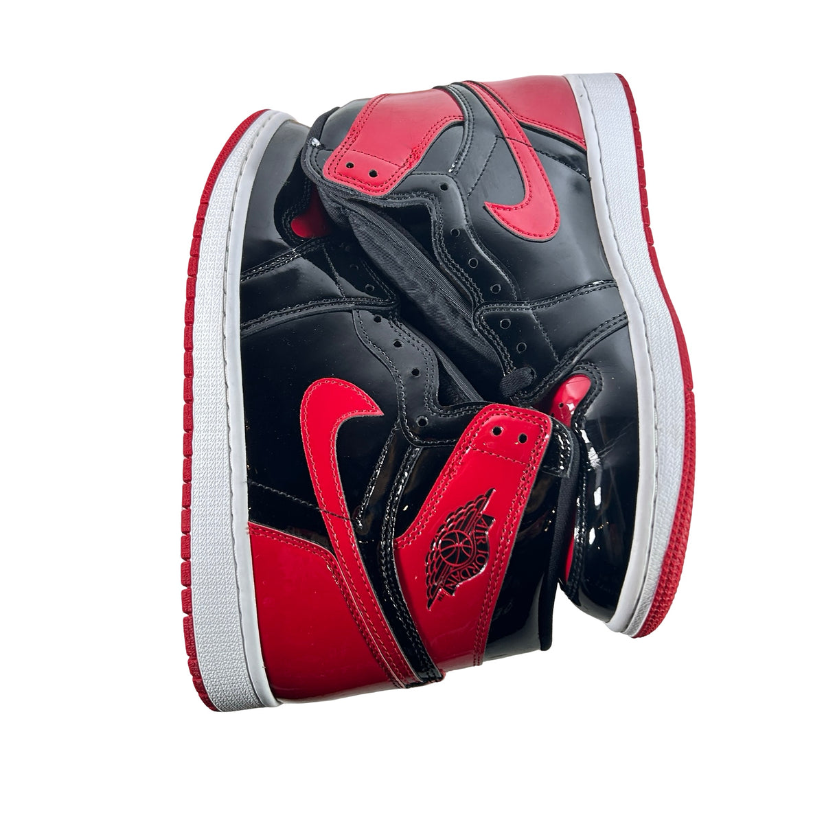 555088 063 Jordan 1 Retro High OG Patent Bred [USED] - 9.5 M (Used14)